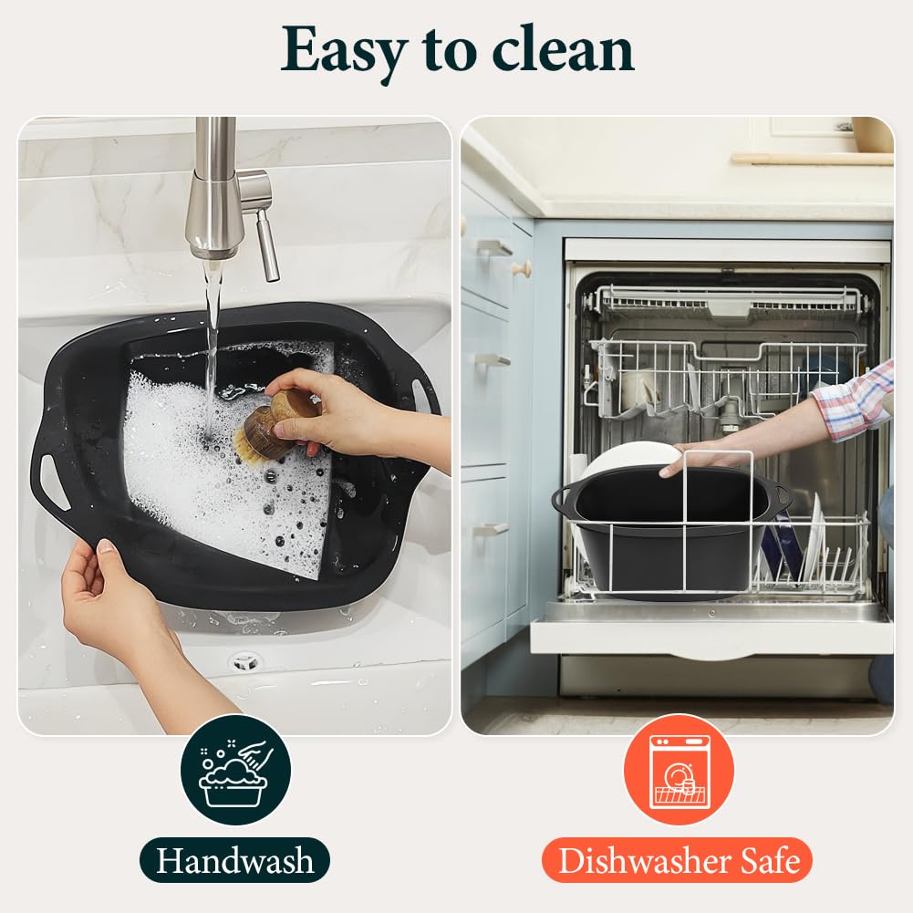 Revestimientos de silicona para olla de cocción lenta compatibles con Ninja Foodi Possible Cooker Pro de 8.5 cuartos de galón MC1000, MC1001, serie MC1010, 2 forros reutilizables para ollas 7