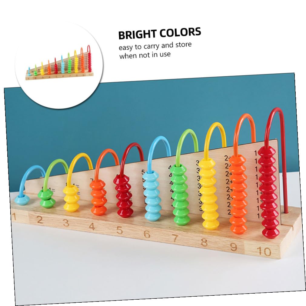 POPETPOP Abaco Educativo in Legno per Bambini, Calcolatrice Didattica | 1 Pezzo, Multicolore, per Asilo e Compleanno, Leggero, Strumento di Calcolo Mentale per Studenti