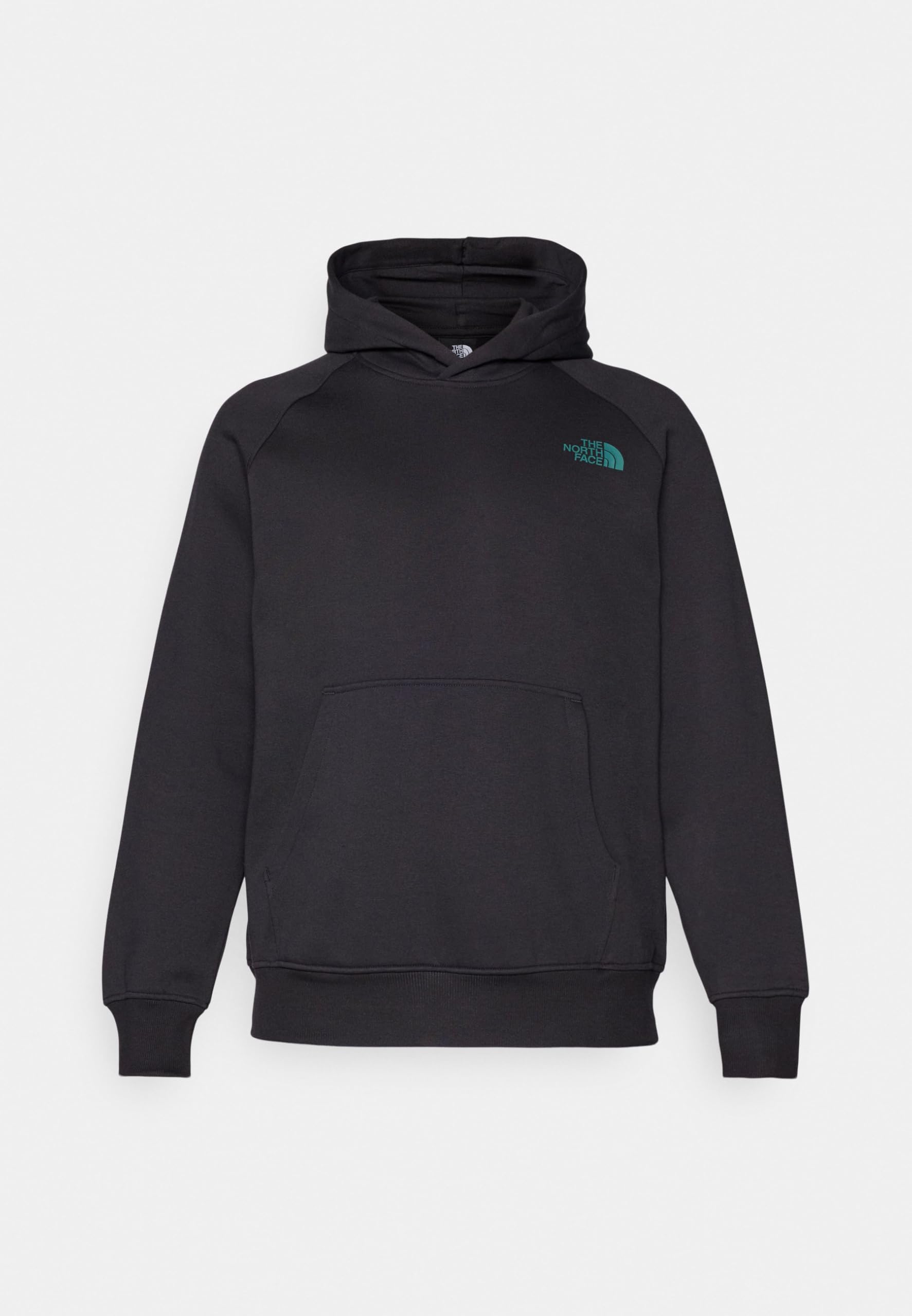The North Face Men's Raglan Box Nse Tailgrid Infill Hooded Sweatshirt, Tnf Black/Deep Nori Tra, XS