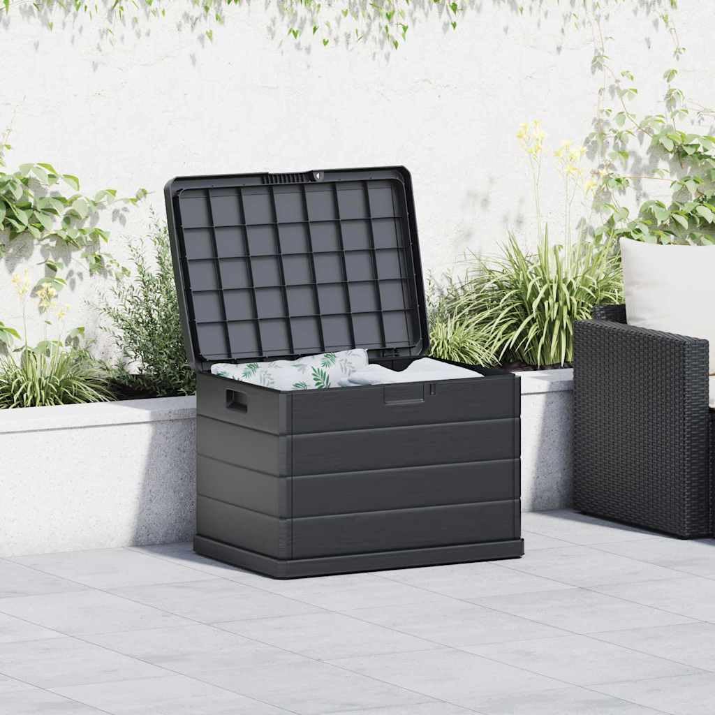 Scatola portaoggetti da giardino, in plastica, 77,5 x 54,5 x 53 cm, rettangolare, con ampio spazio per balcone, terrazza e giardino, ideale per riporre cuscini, attrezzi