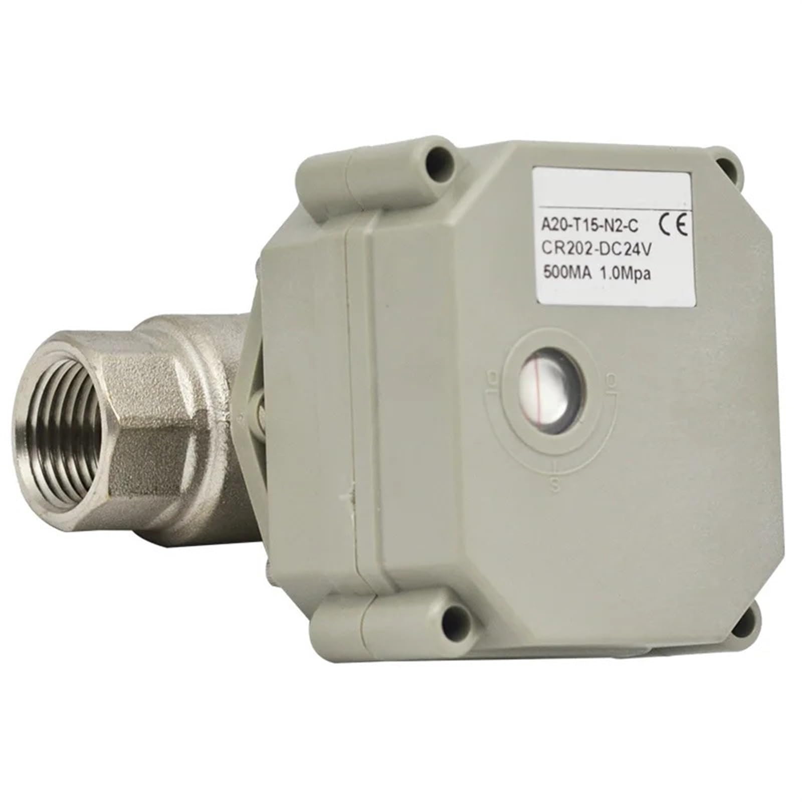 VSPPJYFG 2 Way Full Port Electric Ball Valve BSP SS304 DN15 G1/2" Orifice 15mm Mini Actuator Valve AC/DC24V CR202 on/Off 5 sec