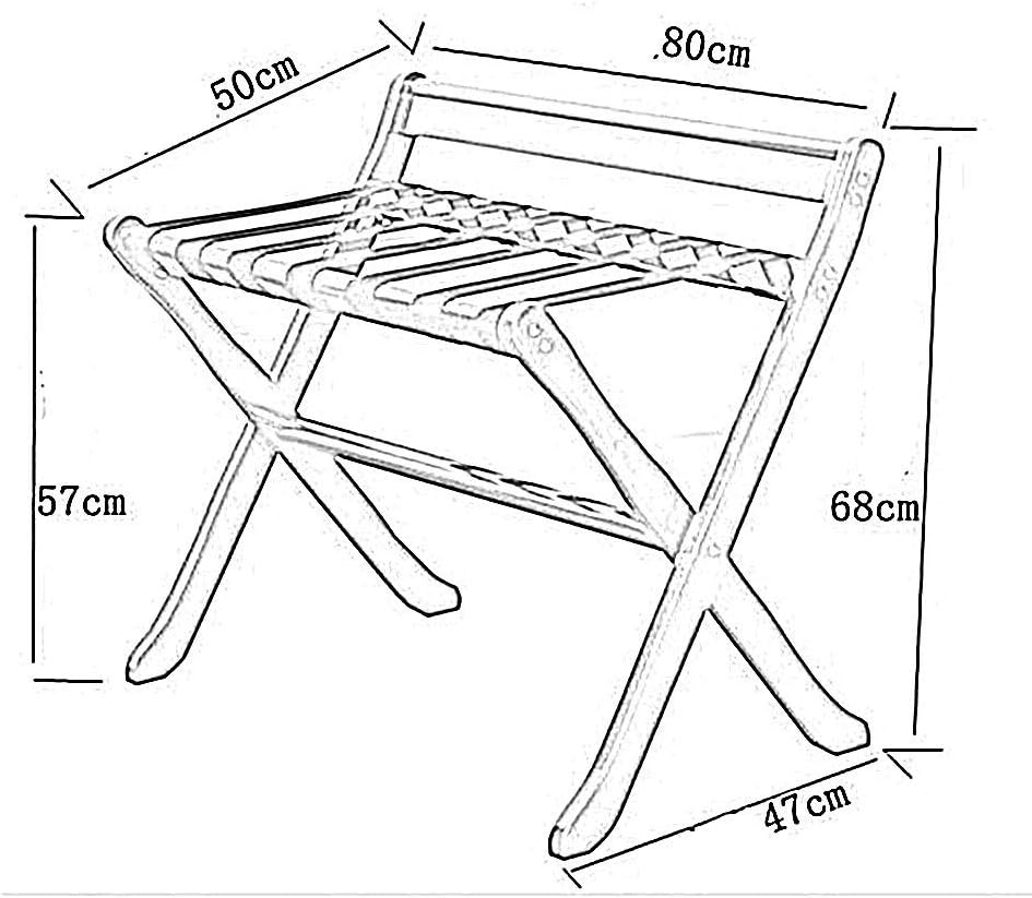 Hotel Luggage Rack Solid Wood Folding Luggage Rack Shelf, Clothes Shoes Storage Rack,One Color-A