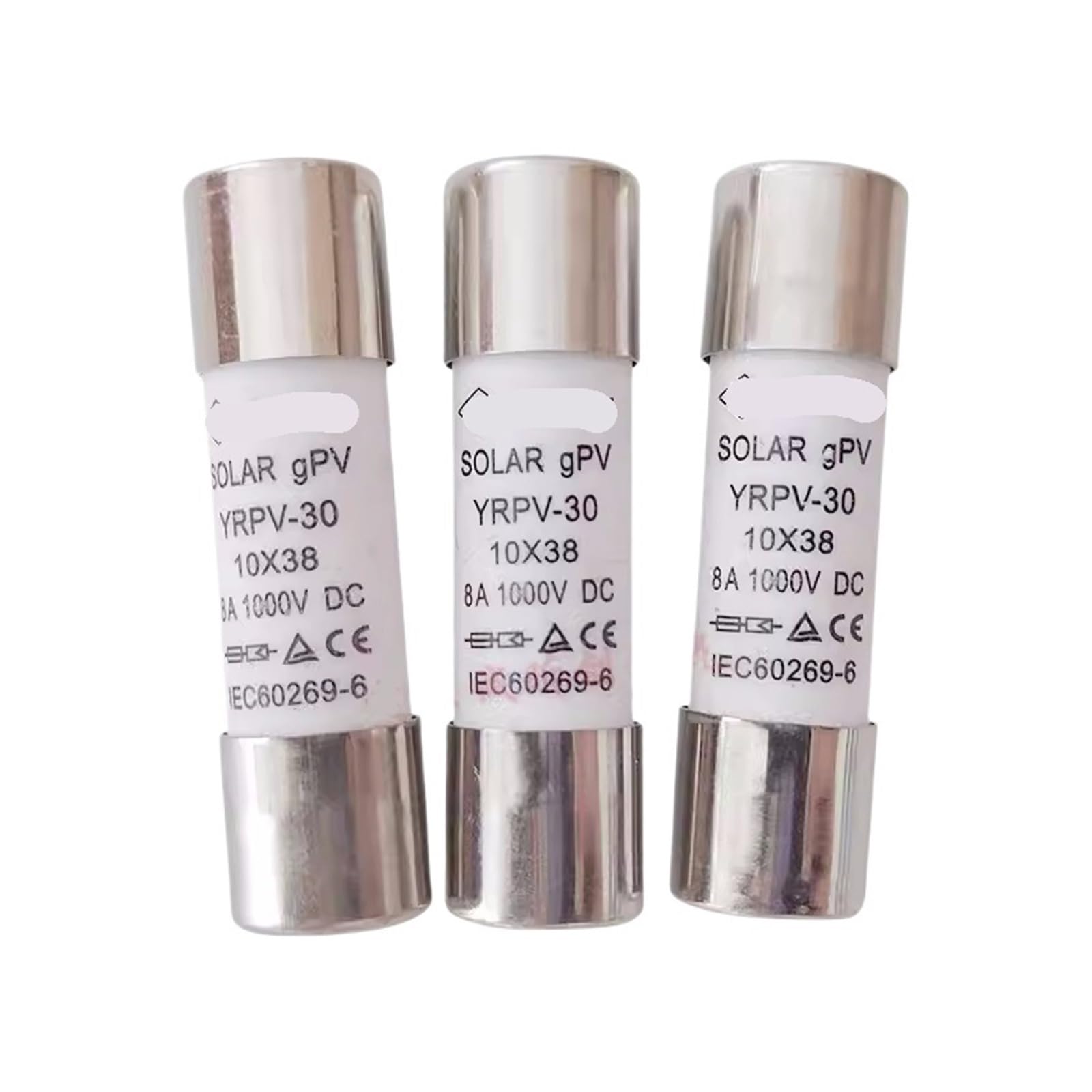 CXDFRSER 10PCS FUSE YRPV-30 3A 4A 5A 6A 8A 10A 12A 15A 20A 25A 30A DC1000V Fuse(YRPV-30 30A)