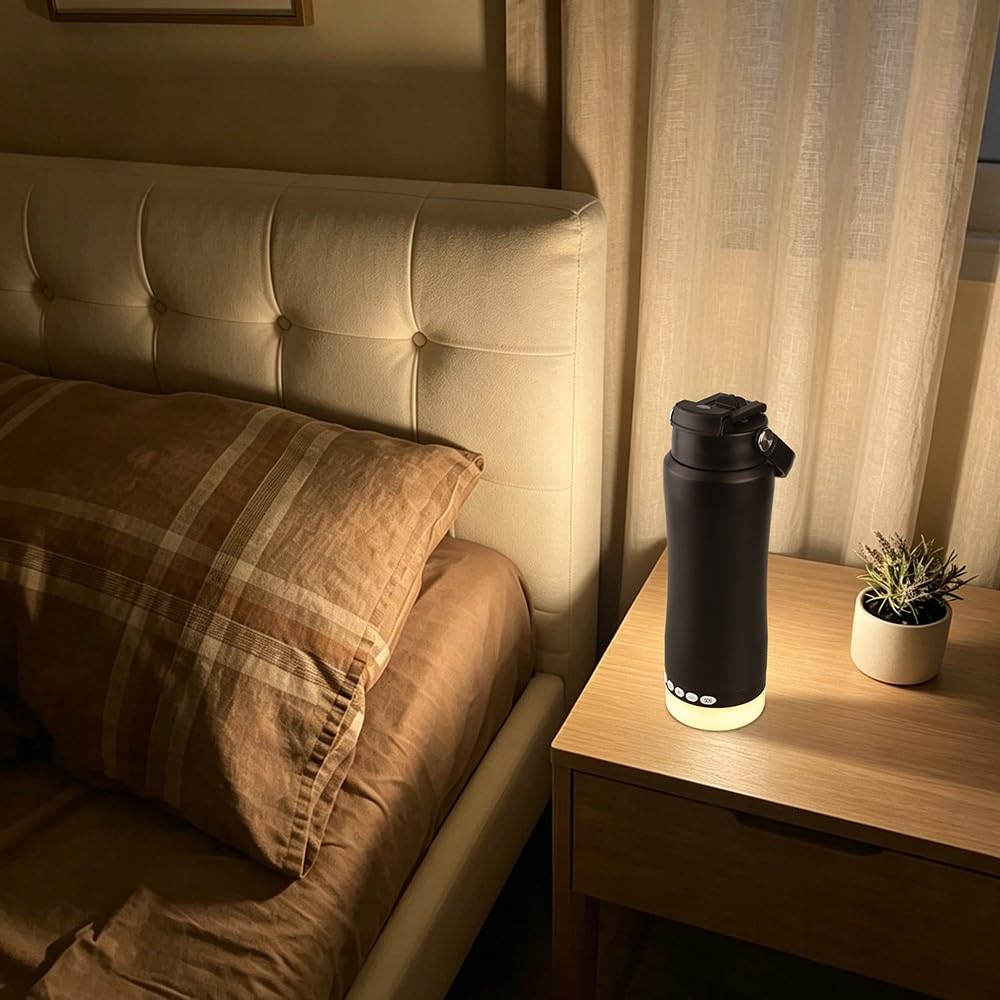 Linterna de camping con botella de agua, luces LED modulares con 5 modos, lámpara recargable para tienda de campaña, senderismo, mochileros de emergencia (negro, linterna con botella de agua)