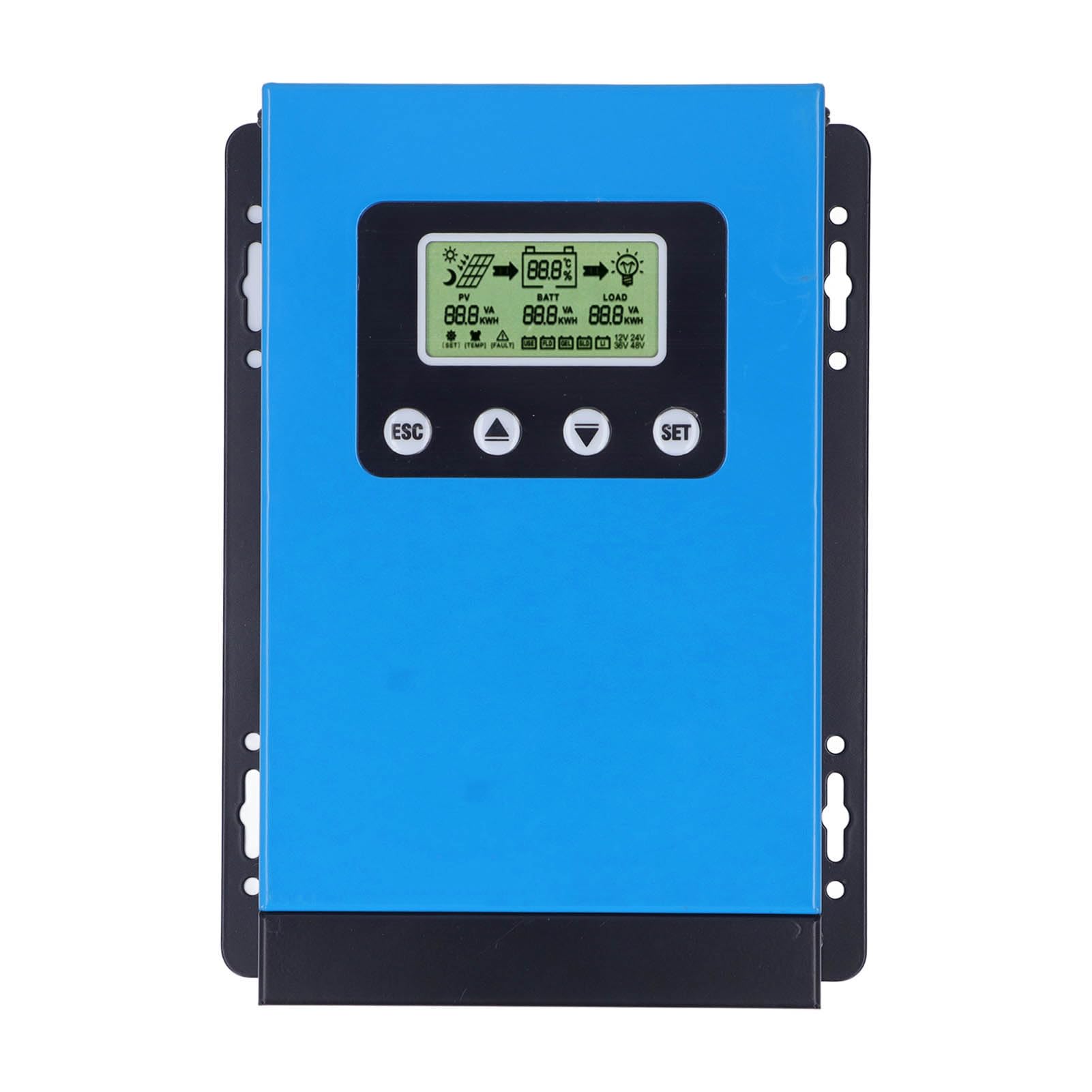 Jiawu Kontroler Słoneczny 30A MPPT, Wysokowydajny Regulator ładowania Słonecznego 12 V 24 V 36 48 z Wyświetlaczem LCD, Wiele zabezpieczeń dla Kampera, łodzi, Domowego Układu Słonecznego (30A)