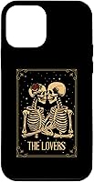 Vista 15 de iPhone 13 Pro The Lovers Skeleton Tarot Card Astrología Gótico Halloween Case