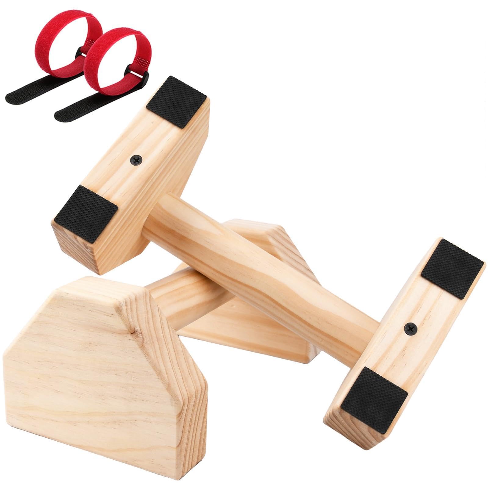 JOYBOY Parallele Calisthenics,Maniglie Push up Bar,Barre Parallele da Palestra,Maniglie per Flessioni in Legno,Maniglies per Flessioni a Terra,Parallette in Legno per Flessionis e Mini Barre