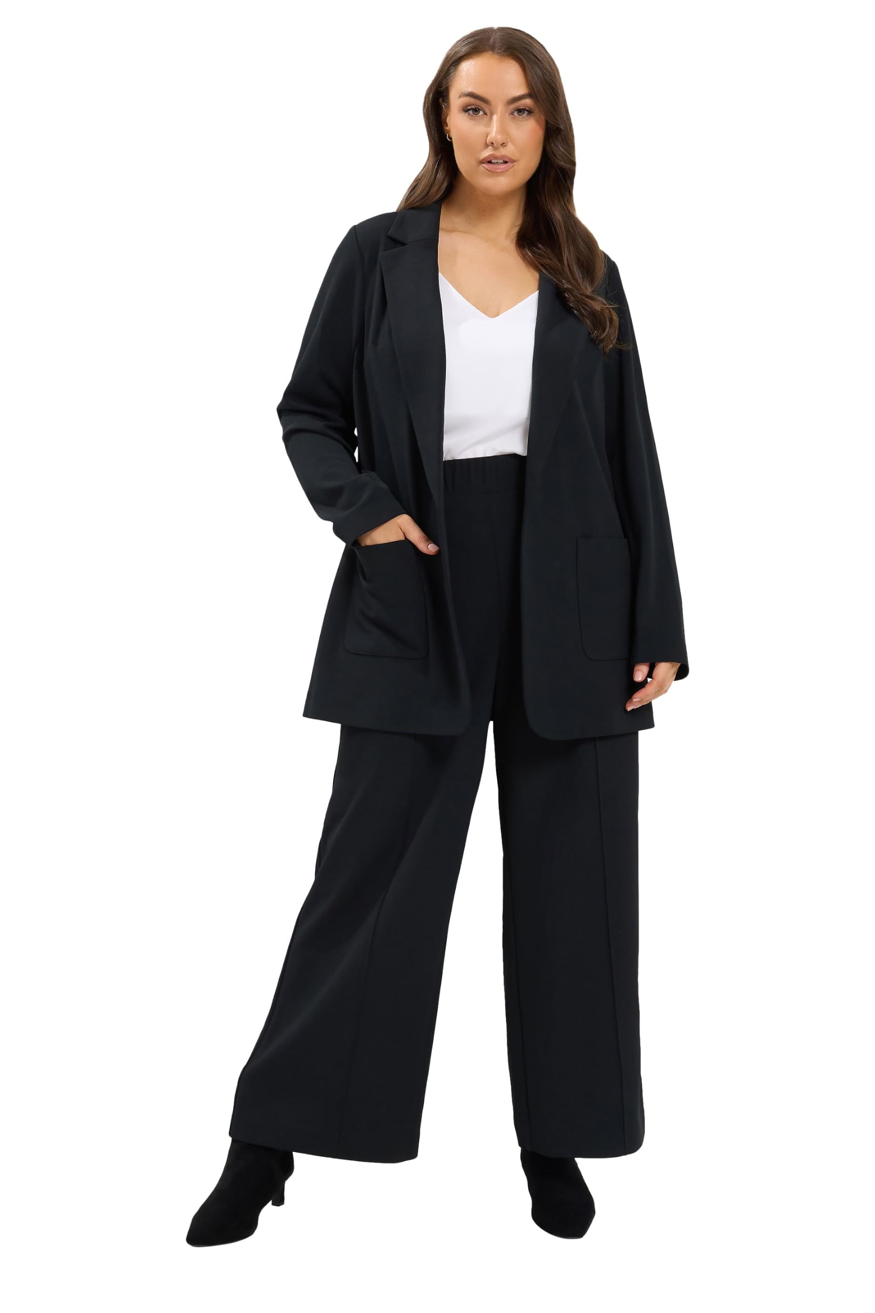 Yours Curve Pleat Front Trousers - Women's - Plus Size Curve