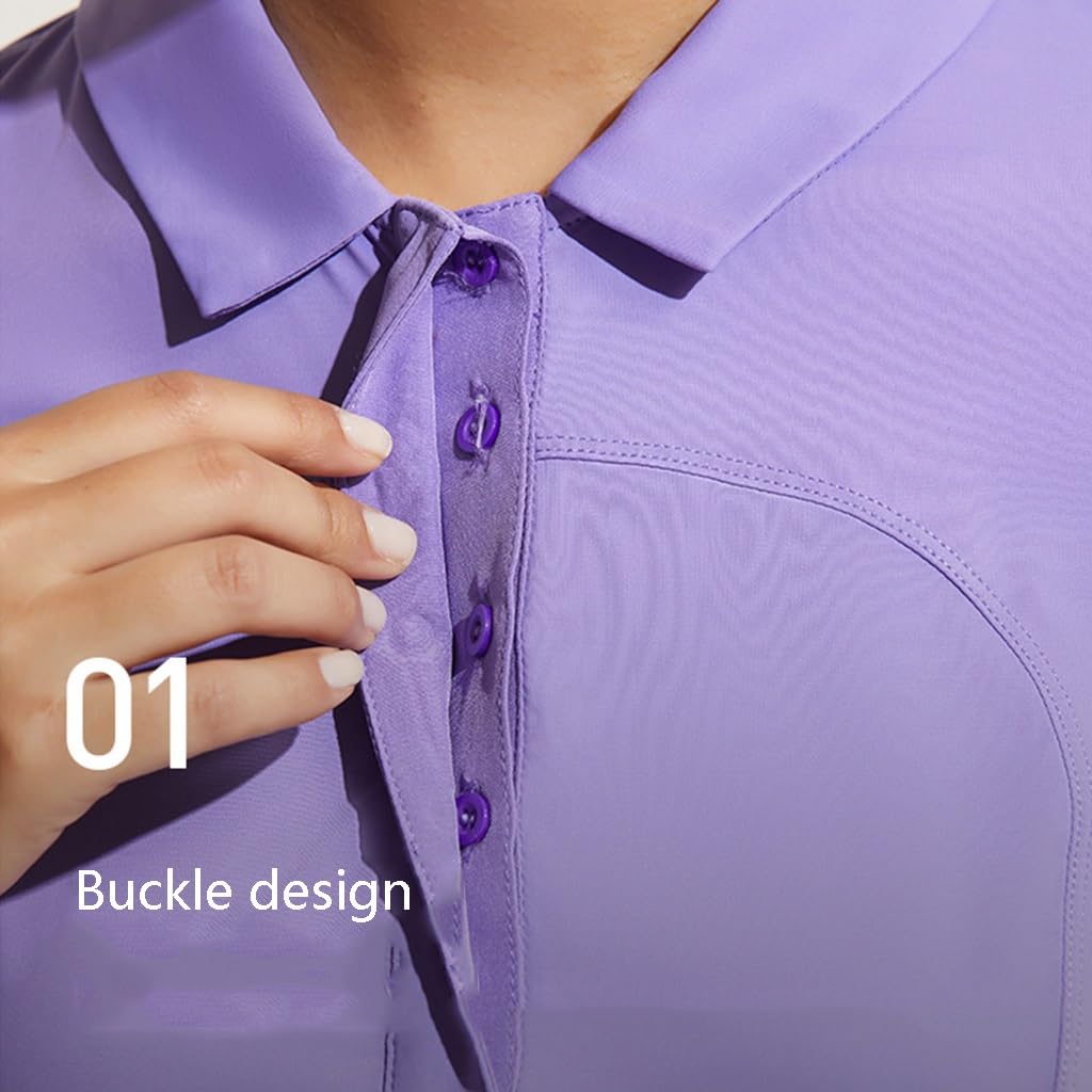 Polo de Manga Corta para Mujer Casual Verano Entrenamiento Tenis Camisetas Tops Atléticos Ligeros de Secado Rápido