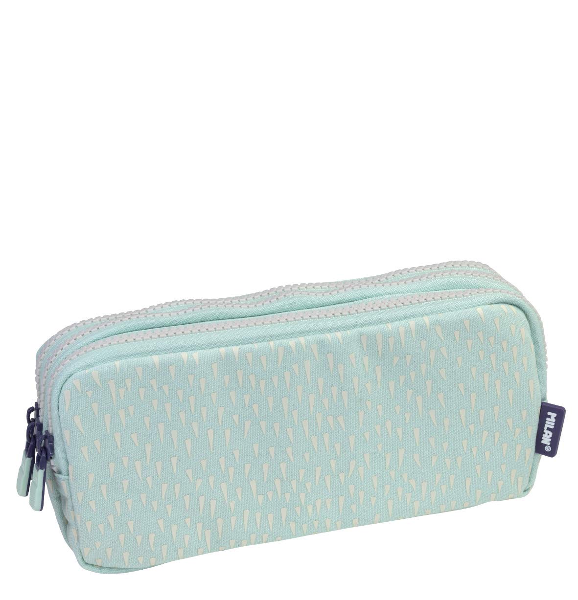 MILAN Portatodo 3 Cremalleras Berrywood Verde Pencil Cases, 22 cm, Green (Verde), Green (Verde), 22 centimeters, Pencil Cases
