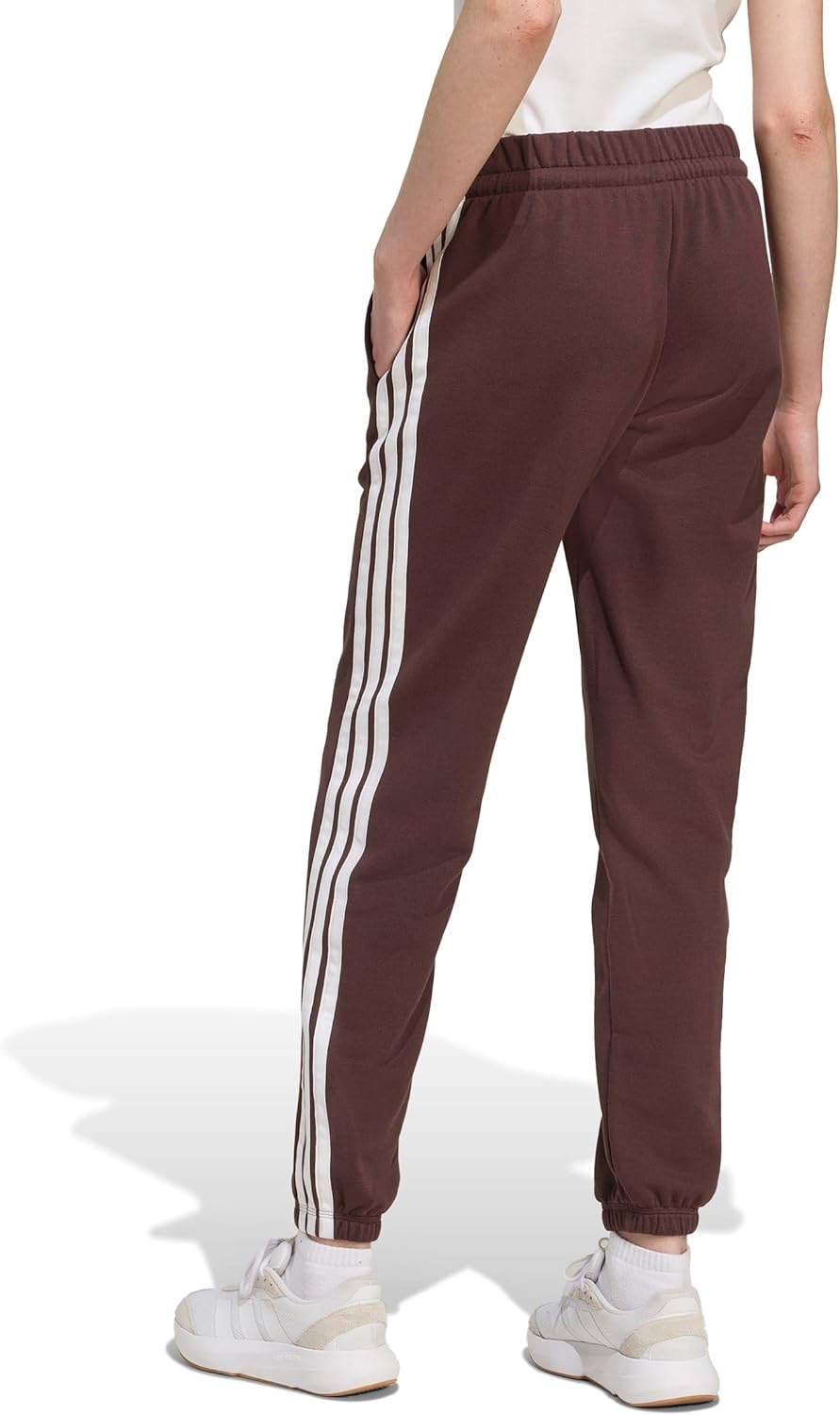 Adidas Womens Essentials 3-Stripes French Terry Cuffed Pants - Image 3