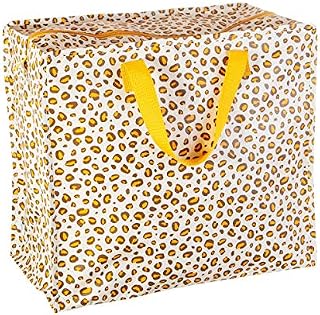 Sass & Belle Natural Leopard Print Storage Bag
