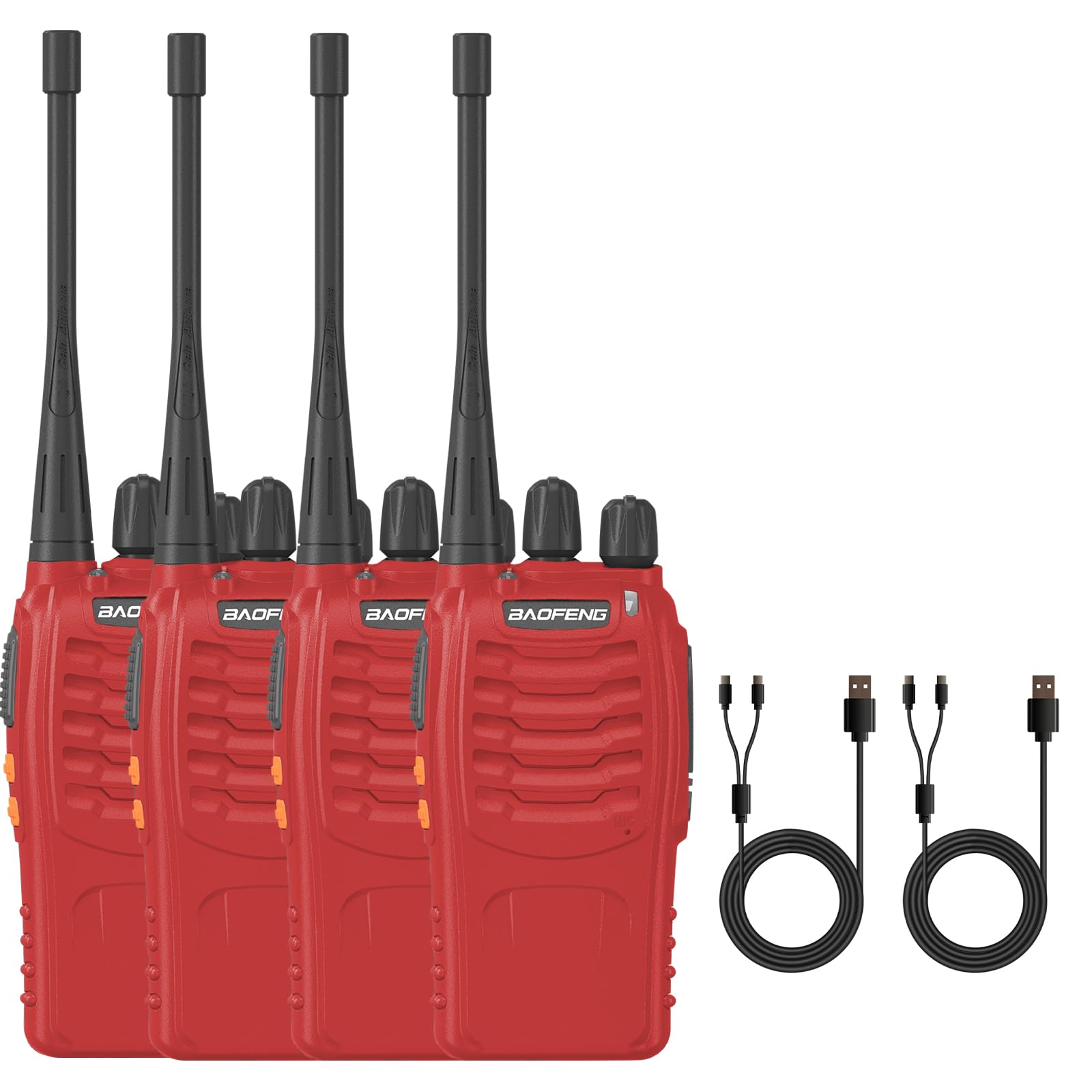 Amazon.com: 4 Pack BAOFENG BF-888S Walkie Talkie Type-c Charging