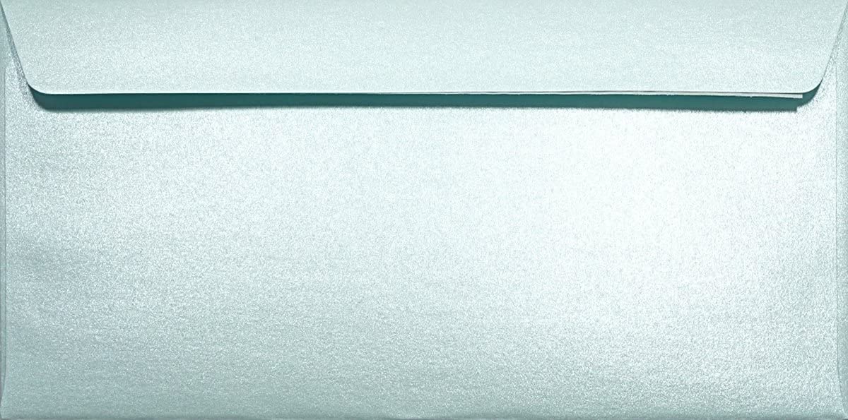 Netuno 500 sobres largos azul claro nacarados DIN DL 110x220mm 120g Majestic Damask Blu solapa recta autoadhesiva sin ventana metalizados americanos para invitaciones tarjetas boda cartas facturas