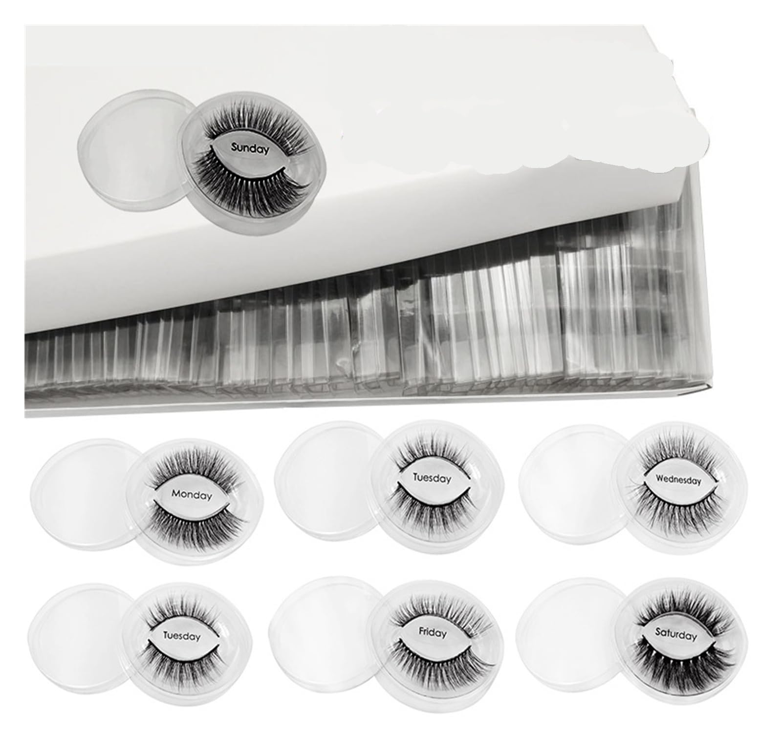 UAMOU 20 30 40 50 100 Pairs 3D Mink Lashes Faux Cils Natural False Eyelashes Makeup Wispy Dramatic