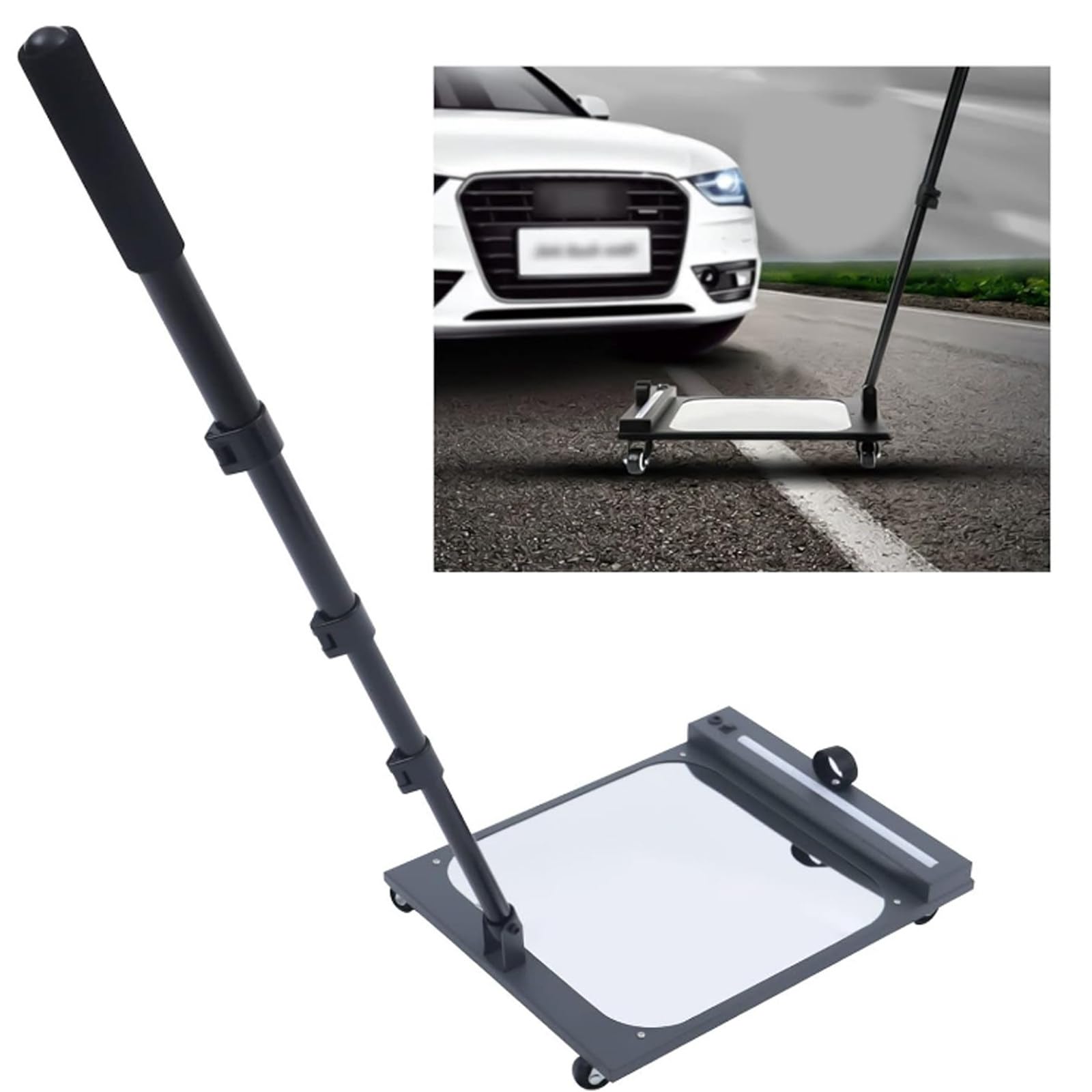 車体下部検査ミラー、伸縮凸面鏡、アルミ合金安全防爆検査ミラー