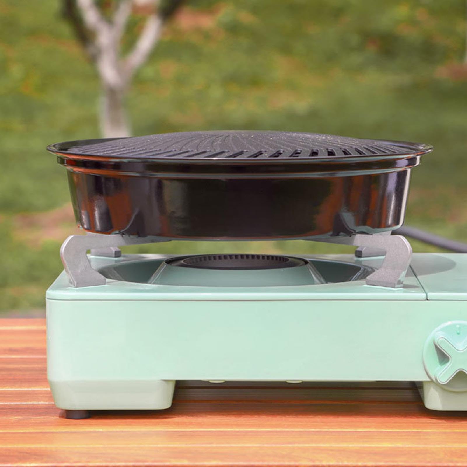 Bistecchiera – Barbecue da campeggio, piastra di ferro | Non stick BBQ Pan
