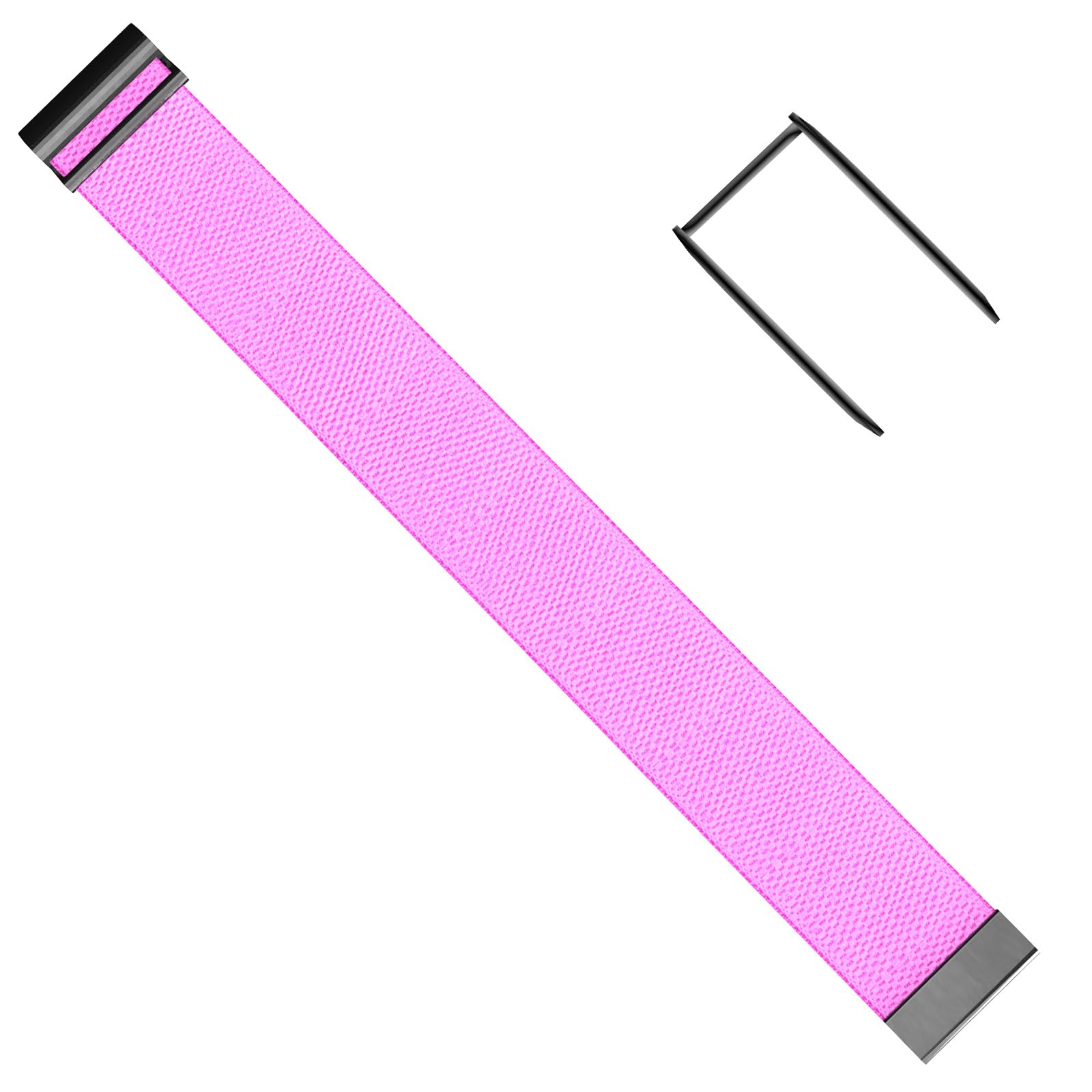 Fitcent Sport Elastic Wristband/Bicep Band SuperKnit Strap Compatible for Whoop 4.0 Whoop 3.0 Fitness Tracker Accessory with U Shape (Pink, 25cm)
