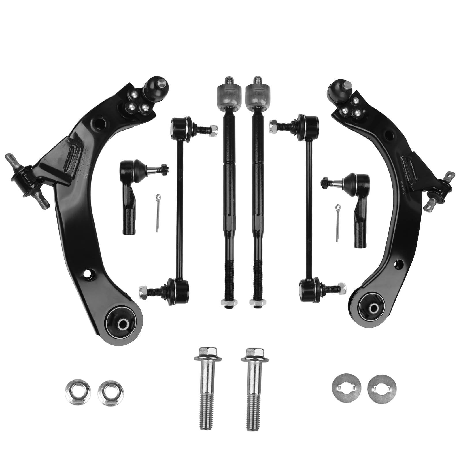 Autoround Front Suspension Kit Lower Control Arm w/Ball Joint Compatible with Chevy Cobalt 05-10 HHR 06-11, Pontiac G5 07-09 Pursuit 05-06, 8pcs - Tie Rod Sway Bar Link