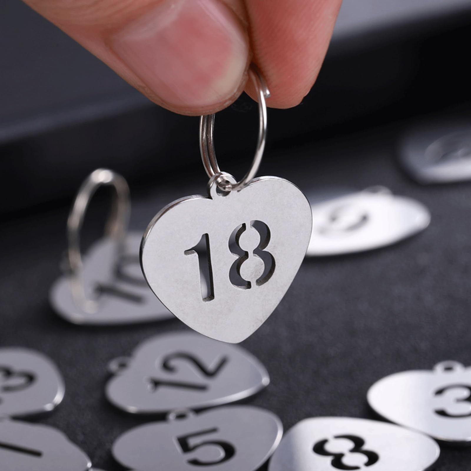 Key Labels 1-50 Metal Number Tags, Stainless Steel Consecutive ...