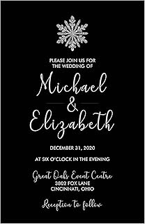 Wedding Invitations Winter Snowflake Wedding Invitations with RSVP Optio...