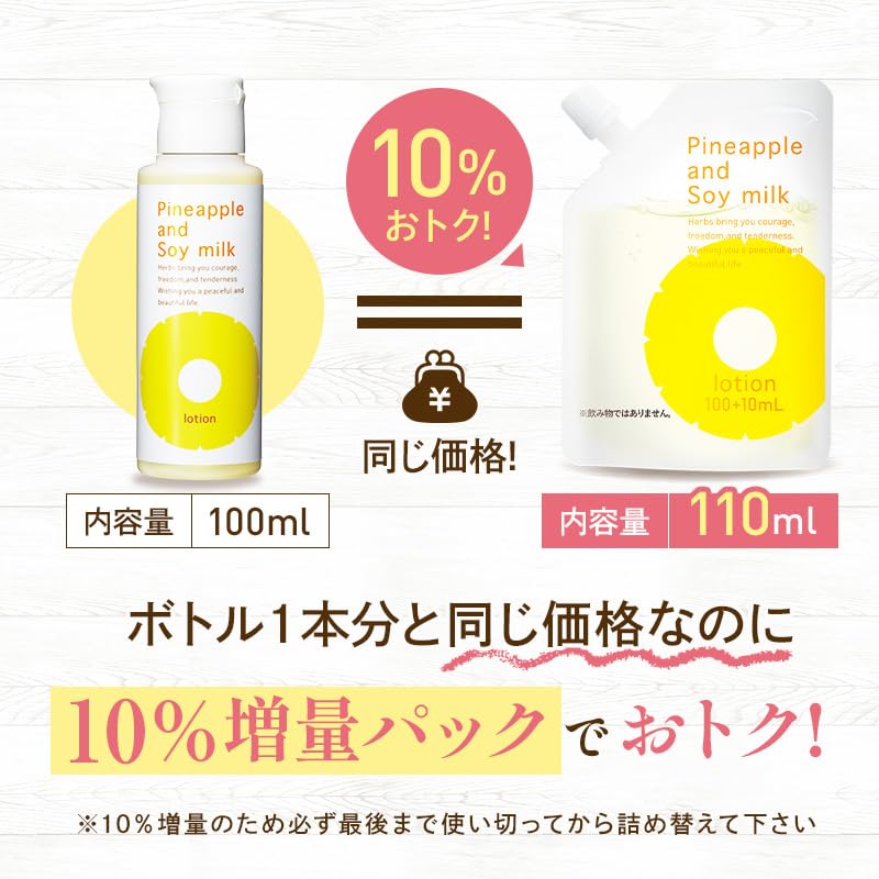 Amazon.co.jp: パイナップル豆乳ローション エコパック 詰め替え用