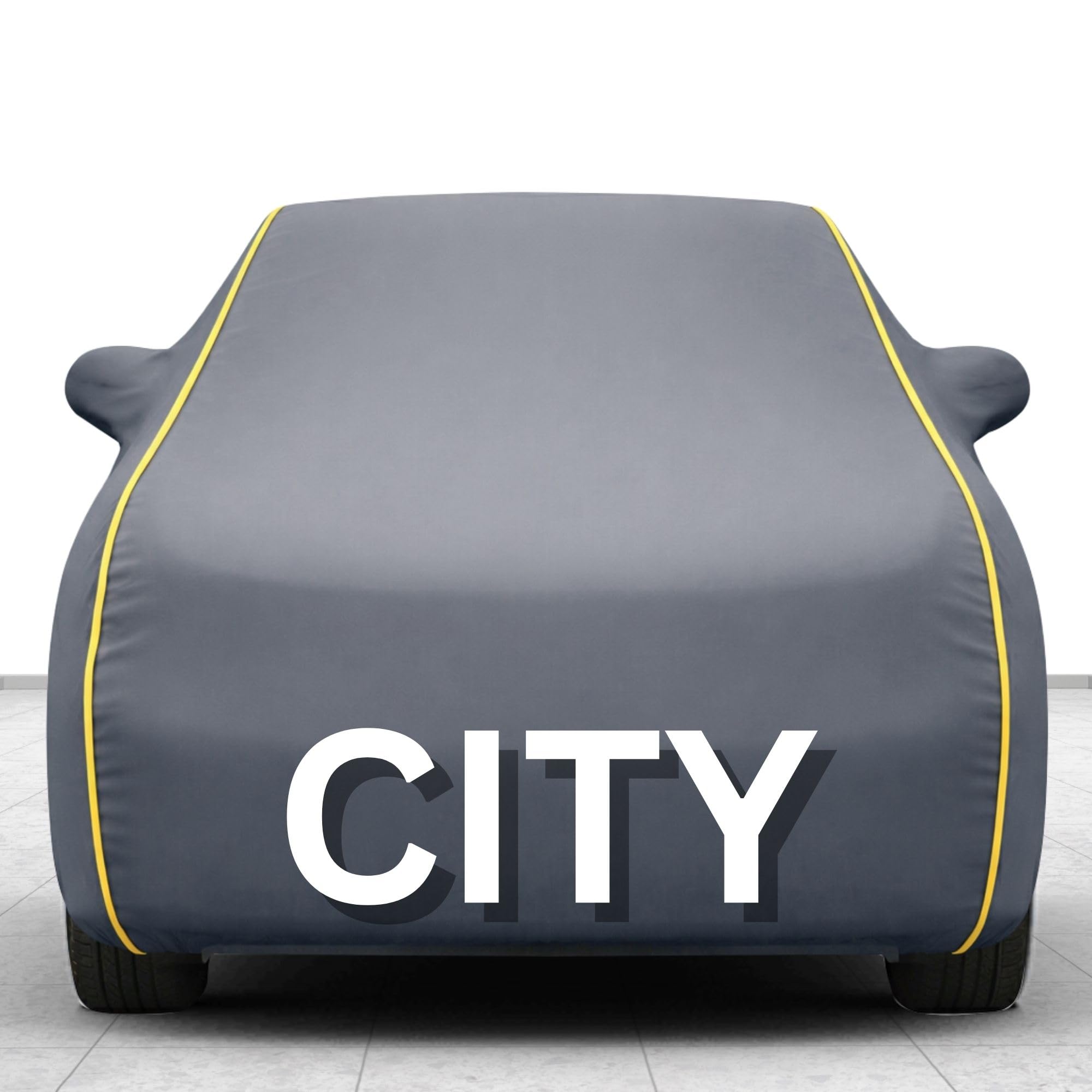 Waterproof Car Cover for Honda City | UV Protection | Dustproof | Windproof Belt & Elastic Hem | Mirror & Antenna Pockets | Cotton Lining | All Weather Car Body Cover (Grey, Honda City)-image-22