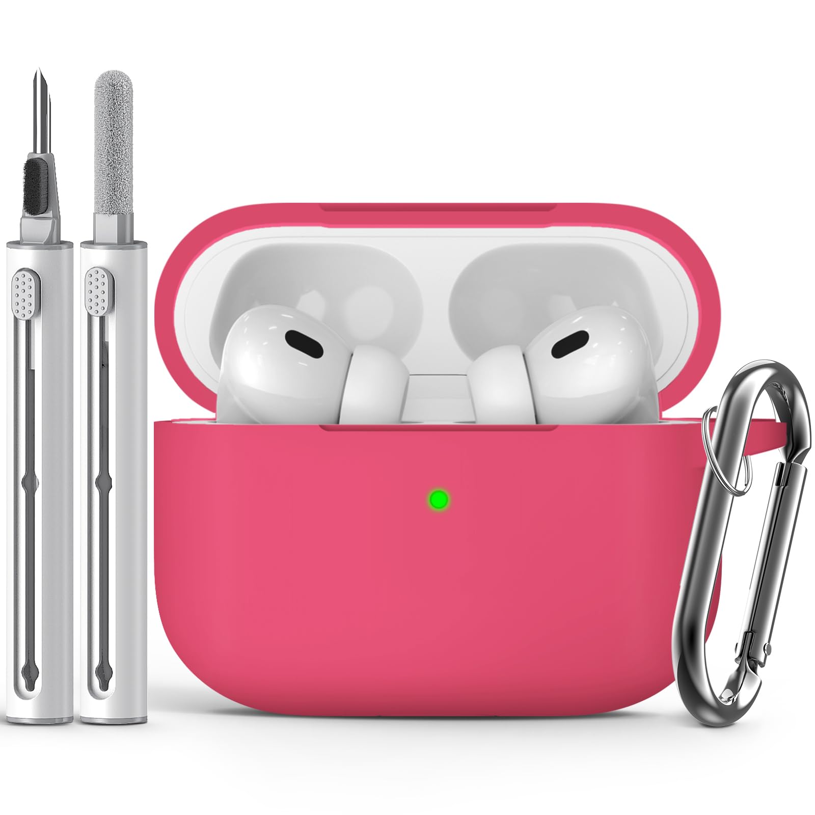 Inesore Compatible with AirPods Pro 3 Case with Cleaning Kit, Silicone Protective Case Cover for Apple Air Pods Pro 3rd (2025), Unisex Design - Black — view 16