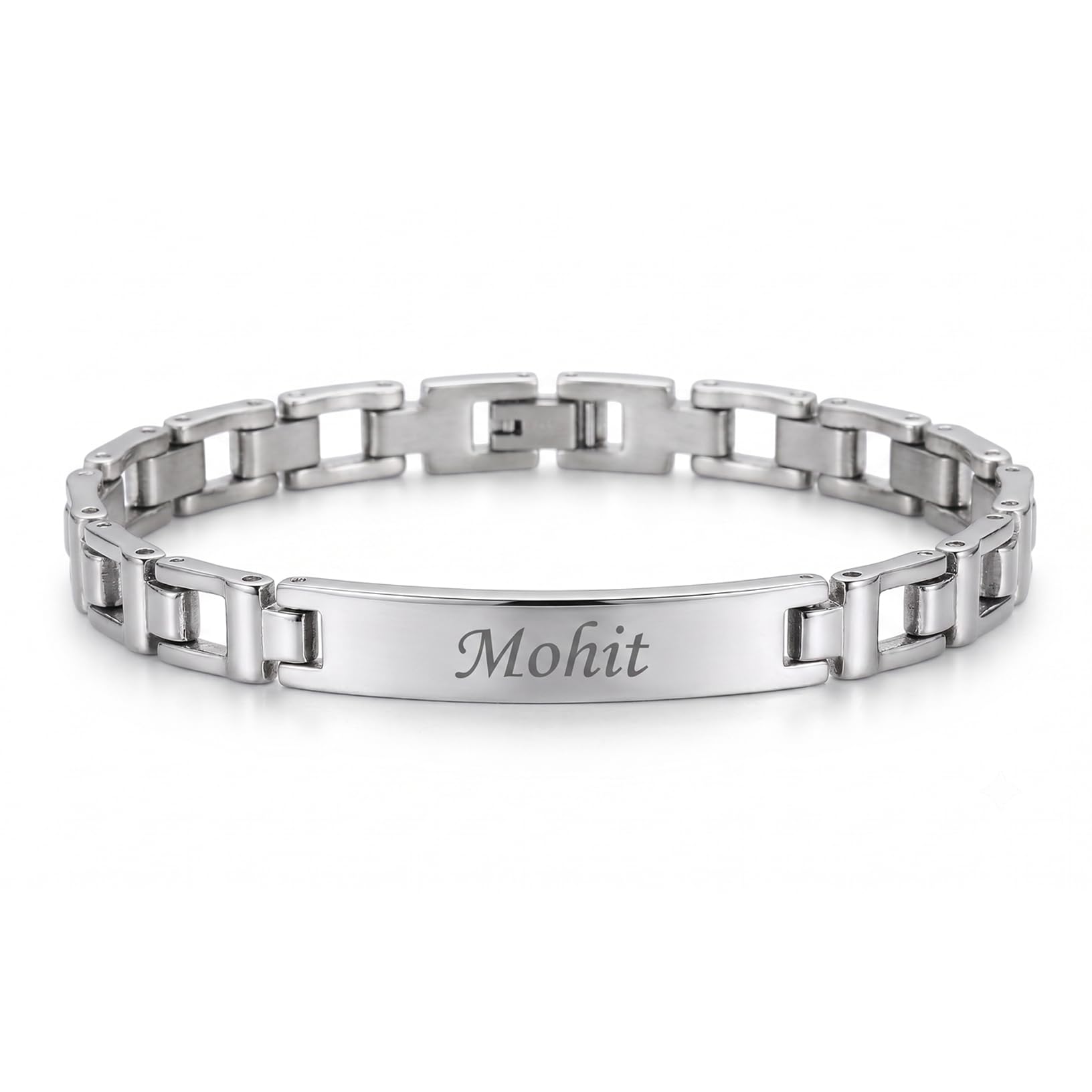 Personalized Bracelet Rakhi for Brother - Exquisite Rakshabandhan Gif | Stylish and Trendy Rakhi for brother | Customized Bracelet Rakhi For Brother [pack of 1]-image-2
