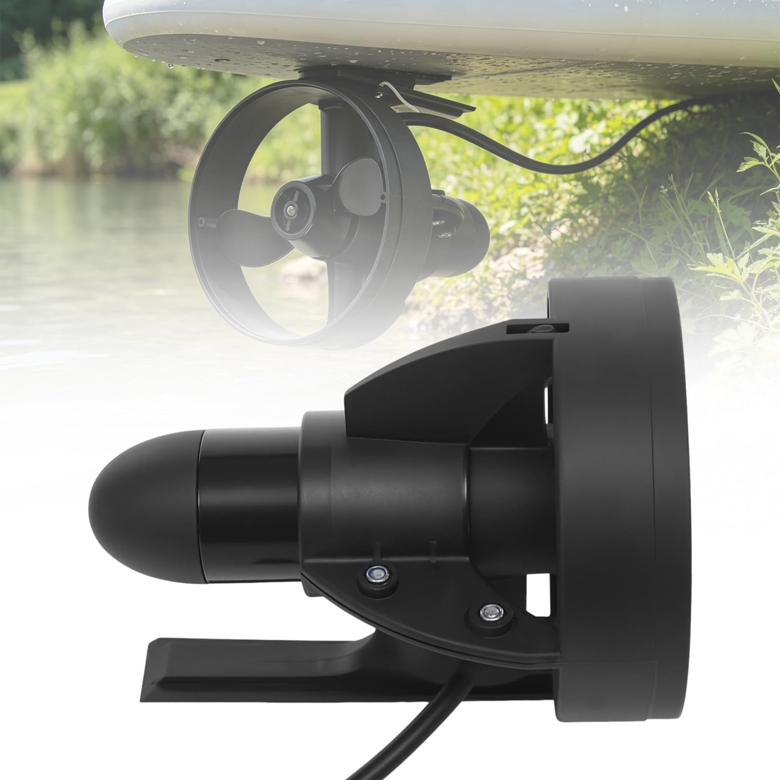 liuyunfeiGL Electric Jet Ski Style Underwater Thruster for SUP, 12V 288W Motorized Surfboard Propeller, 24A High-Power Electric Fin, 5 km/h Max Speed, 20Ah Battery & Remote, for Paddle Board Kayak