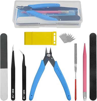 WMYCONGCONG 17 PCS Compatible with Gundam Model Tools Kit Hobby Building Tools Kit for Modeler Basic Tools Craft Gundam Car Model Building Repairing