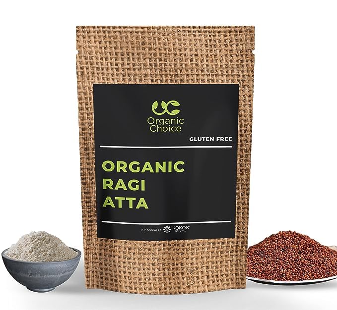 Organic Choice Ragi Atta - Gluten-Free Flour for Digestive Health, Diabetes Control & Weight Management - Rich in Protein, Fiber, and Antioxidants - Best Before 9 Months - 1Kg (Pack Of 2) (B0D73VMV8F) Amazon Price History, Amazon Price Tracker