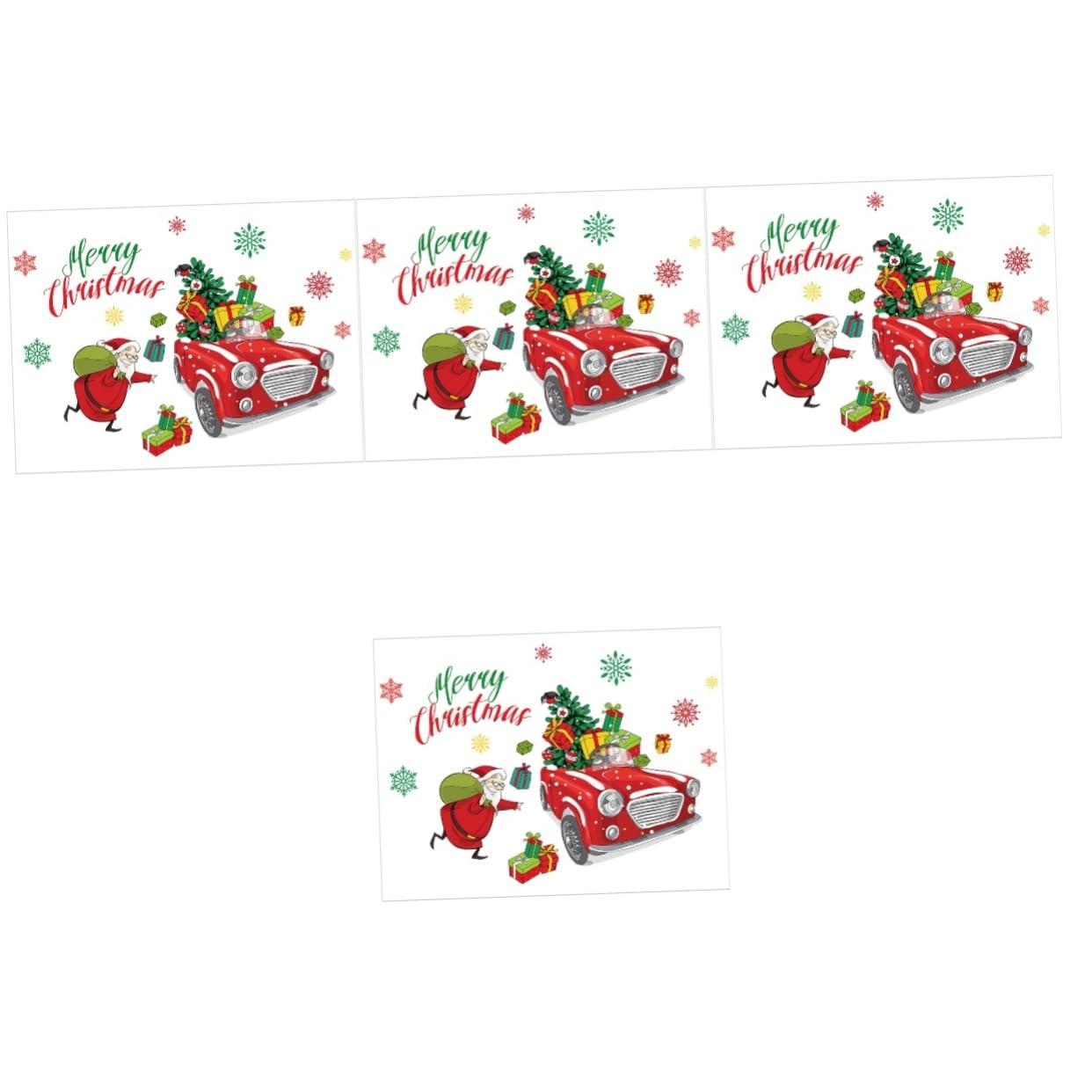 PRETYZOOM 4 Set Di Adesivi Natalizi Per Finestre Per Decorazioni Dellalbero Di Natale