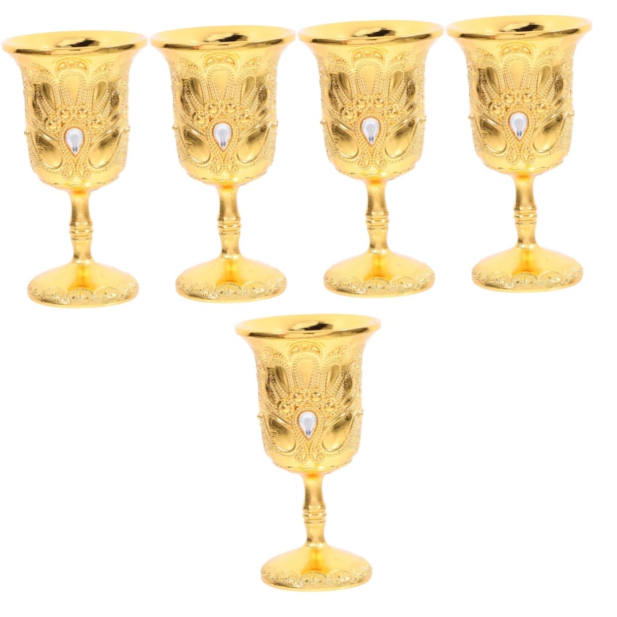 Gobelet ancien verre à vin de luxe TOPBATHY calice médiéval orné de cuivre dorure royale