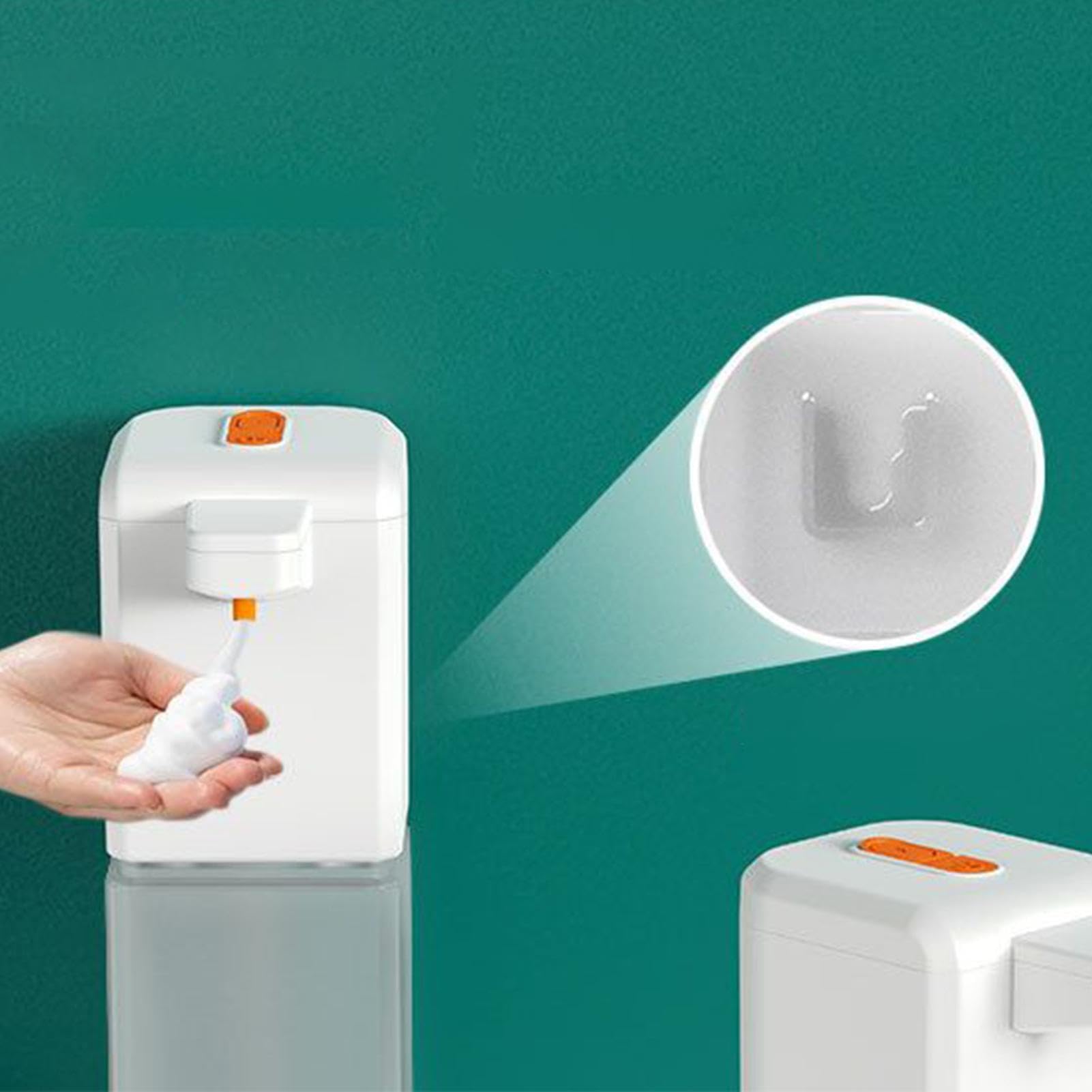 Automatyczny dozownik mydła w piance, 480 ml, do montażu na ścianie, elektryczna pompa piankowa z czujnikiem do kuchni i łazienki, ładowany przez USB, dozownik mydła w płynie bez użycia rąk
