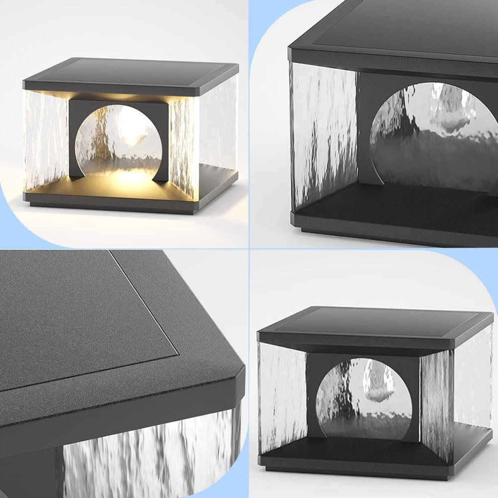 MOCHAMIK Paletto Luminoso da Esterno Paletto Luminoso da Esterno Impermeabile, Illuminazione a LED Lampada a Colonna Vialetto Vialetto Paesaggio Luce Alloggiamento Decorazione Pilastro Lanterna