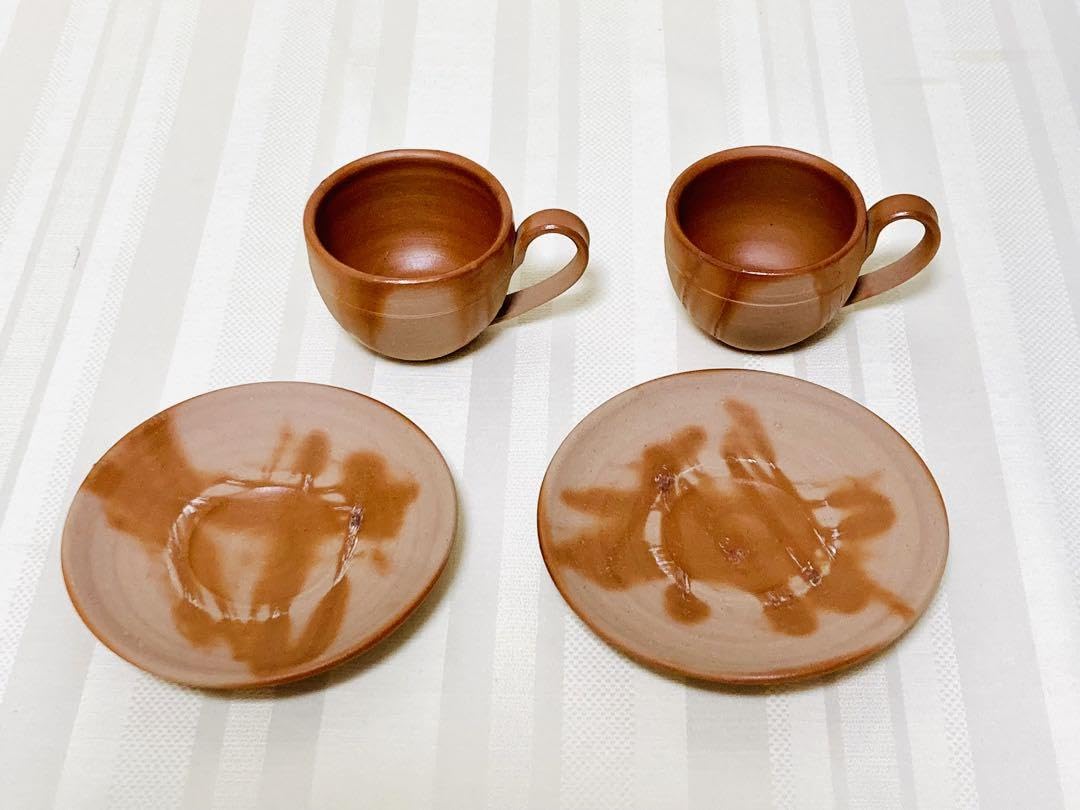 Amazon.co.jp: 備前焼 南燦窯 小日置武百 コーヒーカップ2個セット