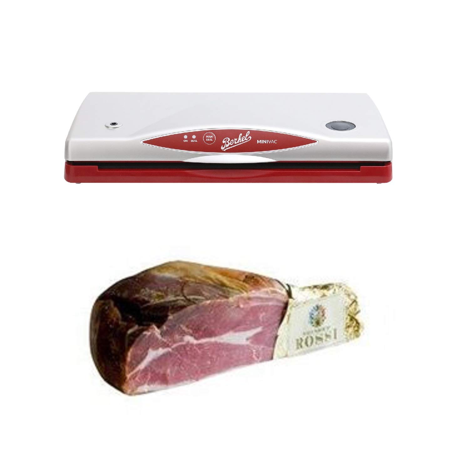 Berkel - MiniVac - Vacuum Machine + Salumificio Rossi Prosciutto di Parma DOP 24 Months Half Vacuum Packed (3.8-4.2KG)