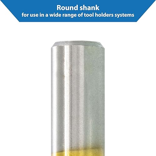 Miniatura 7 de TJR HSS TiN Juego de brocas helicoidales 19 piezas 0.039-0.394 in 0.020 in escalones autocentrantes Broca de metal DIN 338 Tipo N 118, para acero