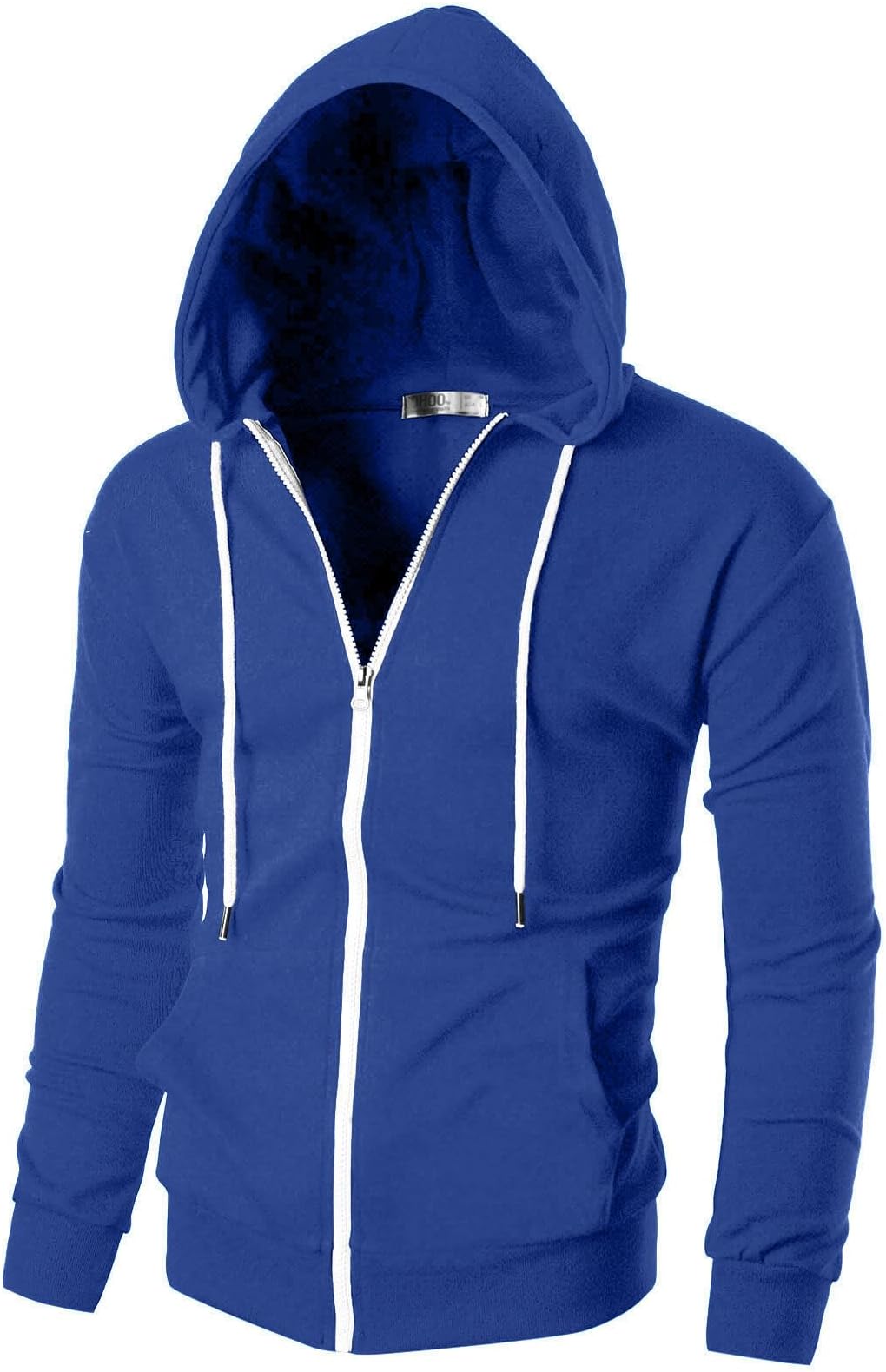 Ohoo Men's Zip Up Hoodie Lightweight Sweatshirt Full Zip Hooded Jacket