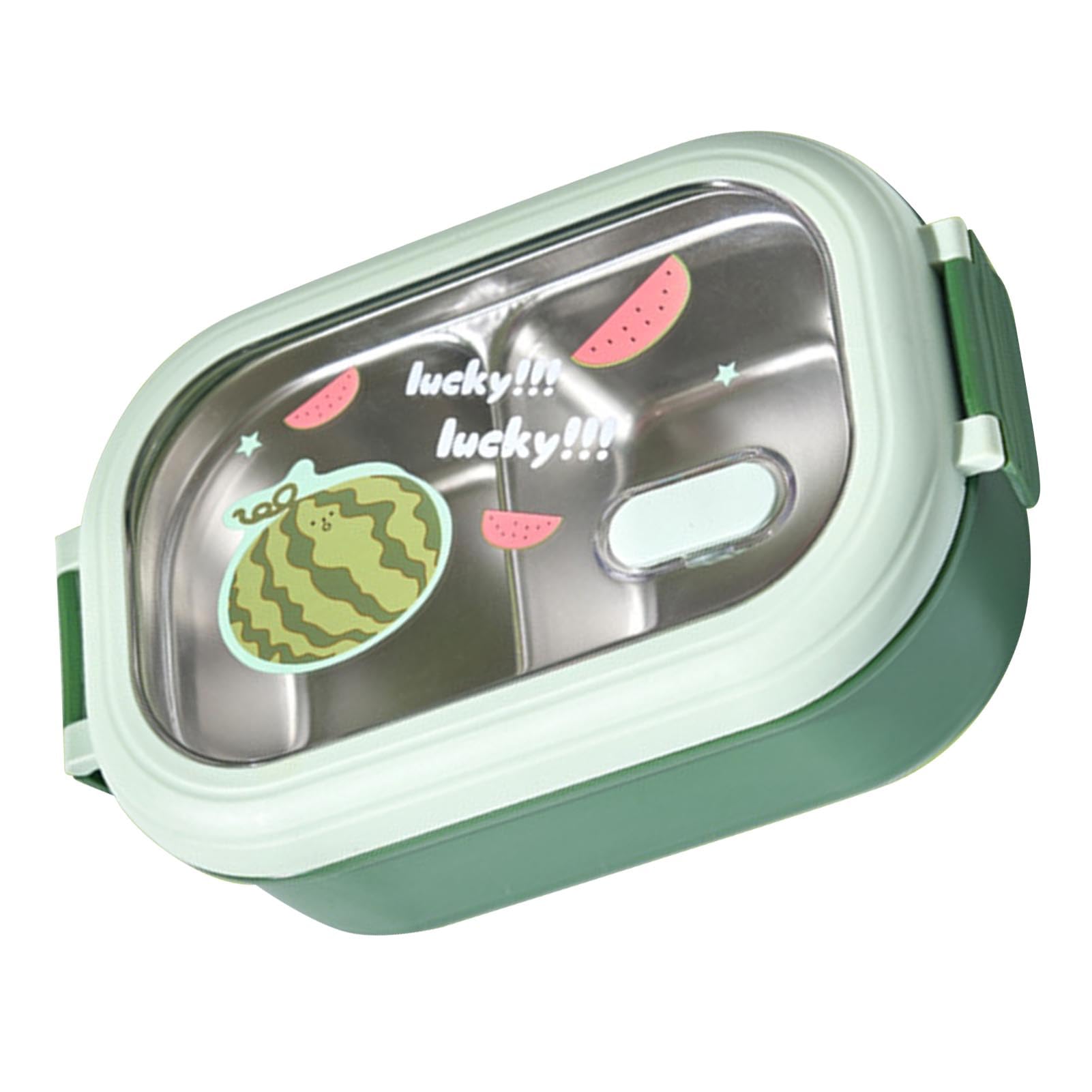 Greensen Lunch Box, Lunch Box Termico in Acciaio Inossidabile con Scomparti Divisi Rimovibili, Contenitore per Alimenti a Tenuta Stagna, Portatile per Gli Studenti Scolastici in Ufficio Pendolarismo