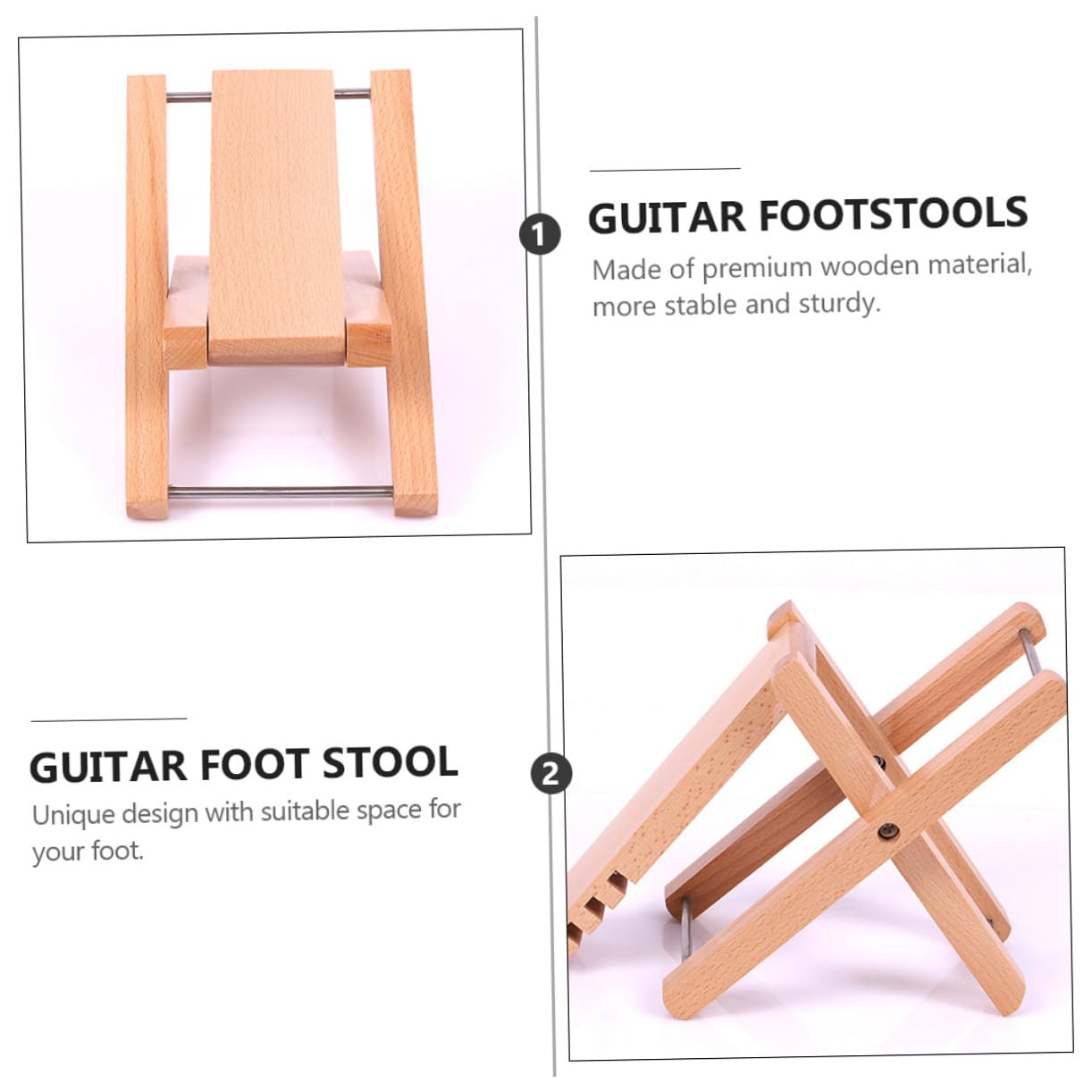 Höhenverstellbare Leichter Stabiler Gitarrenfußhocker mit 4 Positionen Gitarrenfußstütze für Outdoor Einsatz