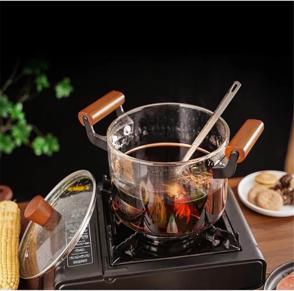 Transparent Glass Pot Heat Resistant Soup Household Kitchen Vegetable Salad Instant Noodle Bowl Cookware image 2