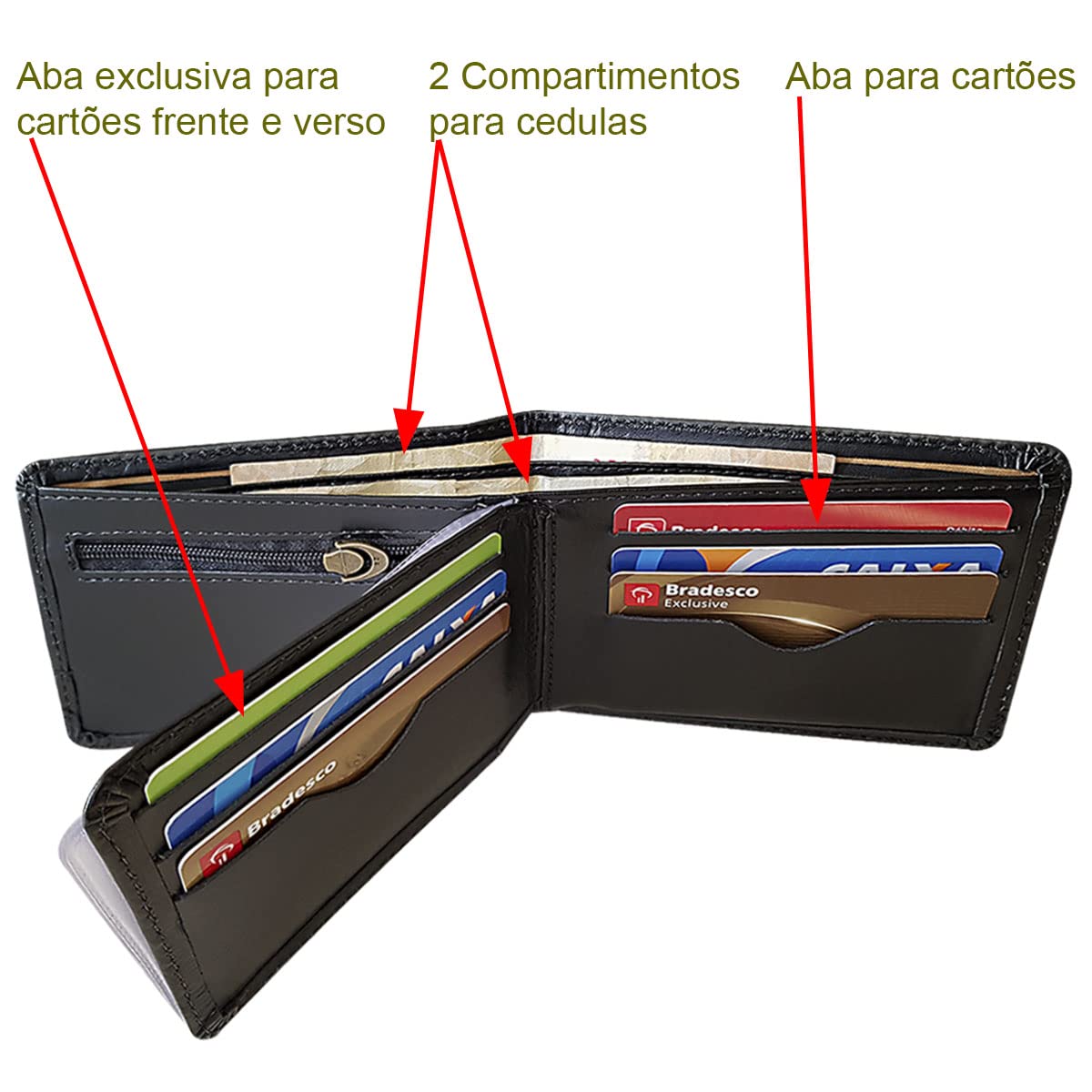 Carteira masculina de Couro Legítimo moderna Vastigriff 2140 (Preta) em promoção! Veja a oferta e mais achadinhos de Carteiras & Cintos 3 Hoje é o melhor dia para comprar Carteira masculina de Couro Legítimo moderna Vastigriff 2140 (Preta) com aquele preço maroto! Promoção! Aproveite a oferta! 3