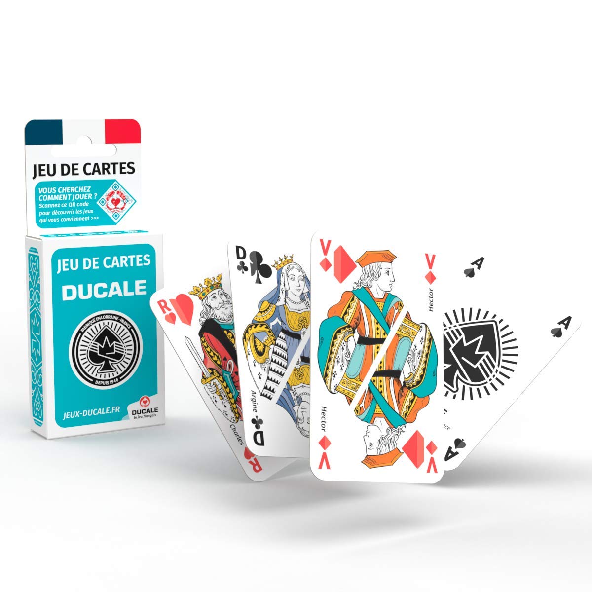 Ducale Origine Spielkarten – 54 Karten, Moderne Gestaltung, In Kunststoffbox (zufällig Blau Oder Rot)