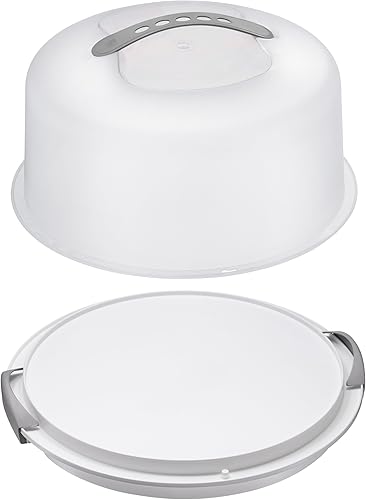 Miniatura 2 de Porta pasteles extra grande con tapa y asa, recipiente de plástico para tartas, soporte para pasteles con tapa para portador de pasteles y