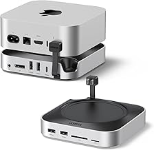 UGREEN Mac mini M4 Dock and Stand DP Hub for Mac mini M4 and M4 Pro 2024 with M.2 NVMe SSD Enclosure, 4K144Hz DP,10G USB A/C, SD/TF, Audio