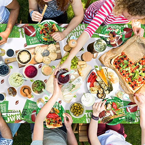 Cenlbj 25SET-GANLANQIU Football Party Supplies Football Themed Disposable Party Tableware With Paper Plates,Napkins,Tablecloth Serves 25 Guests thumb #6