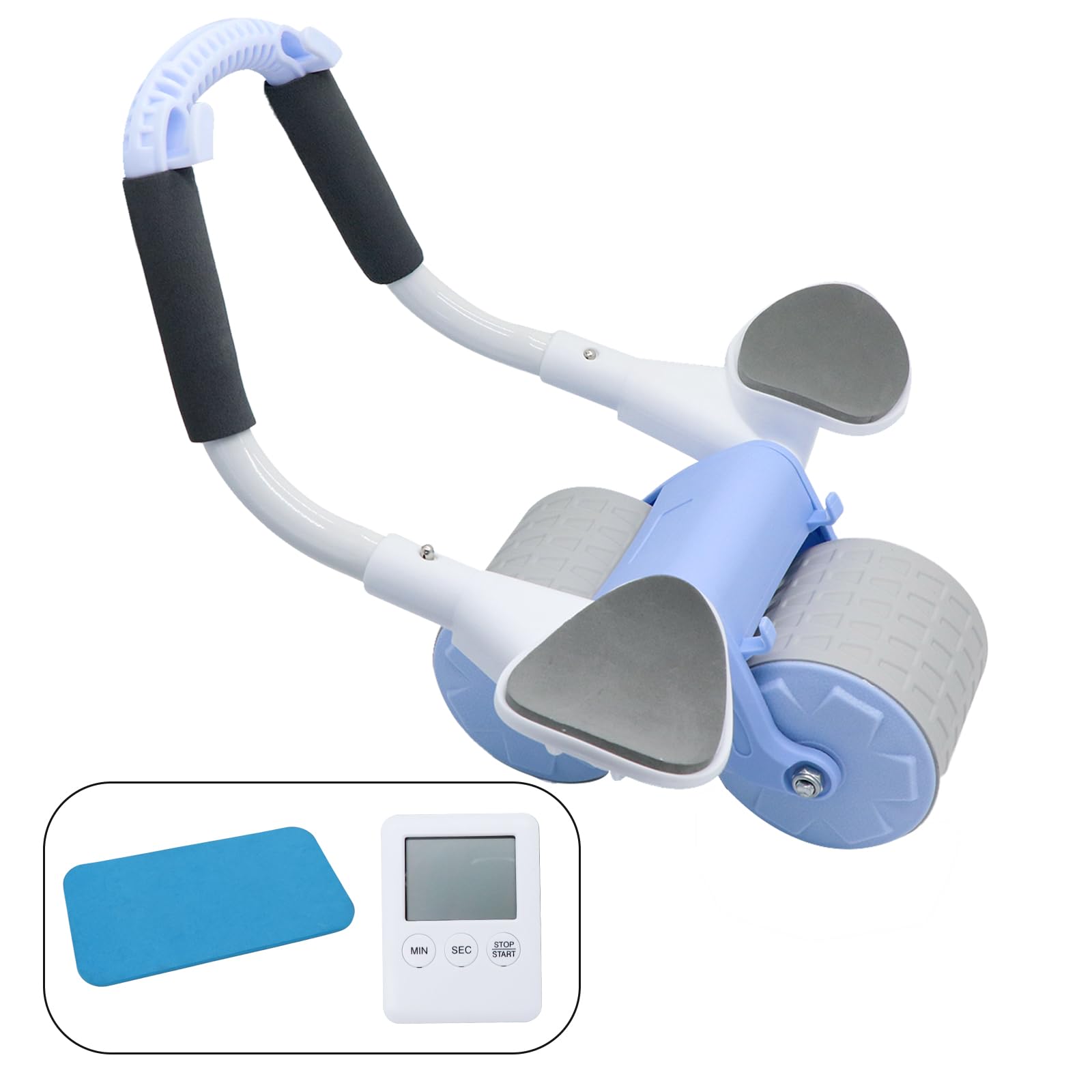 Automatic Rebound Abdominal Wheel,Ab Roller Wheel Core Exercise Equipment,Perfect Core Exercise Equipment for Home Workouts - Ab Roller Wheel for Effective Abdominal and Core Strengthening (Blue)