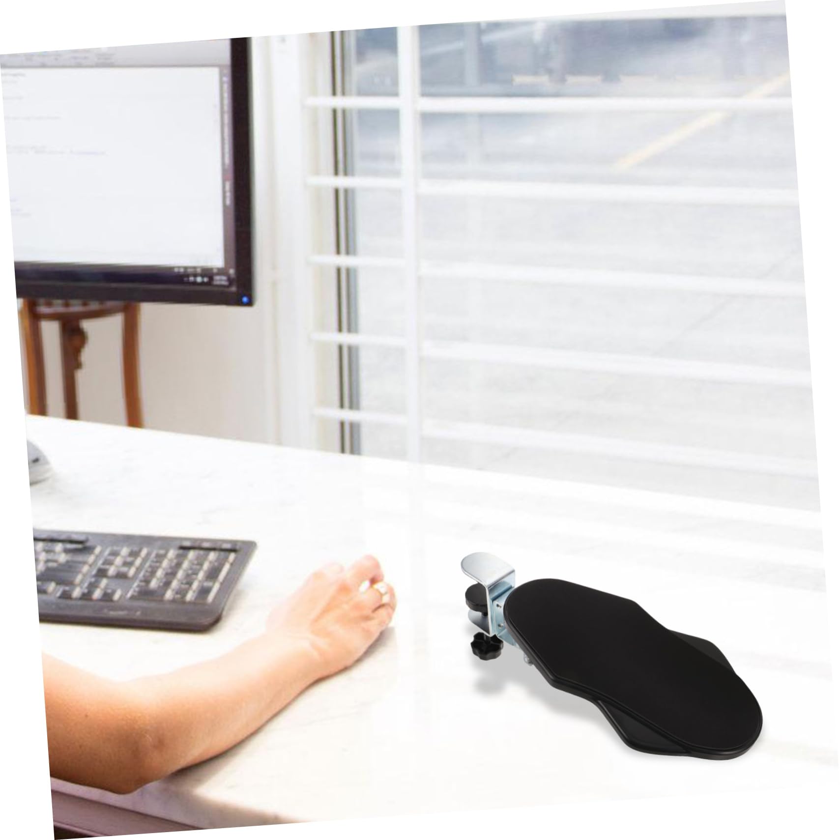 Gatuida Reposabrazos Material Escritorio para Ergonómico de Computadora Alivio Soporte Plegable Abs Hierro de Estrés y para Hombros y Codos en Oficina